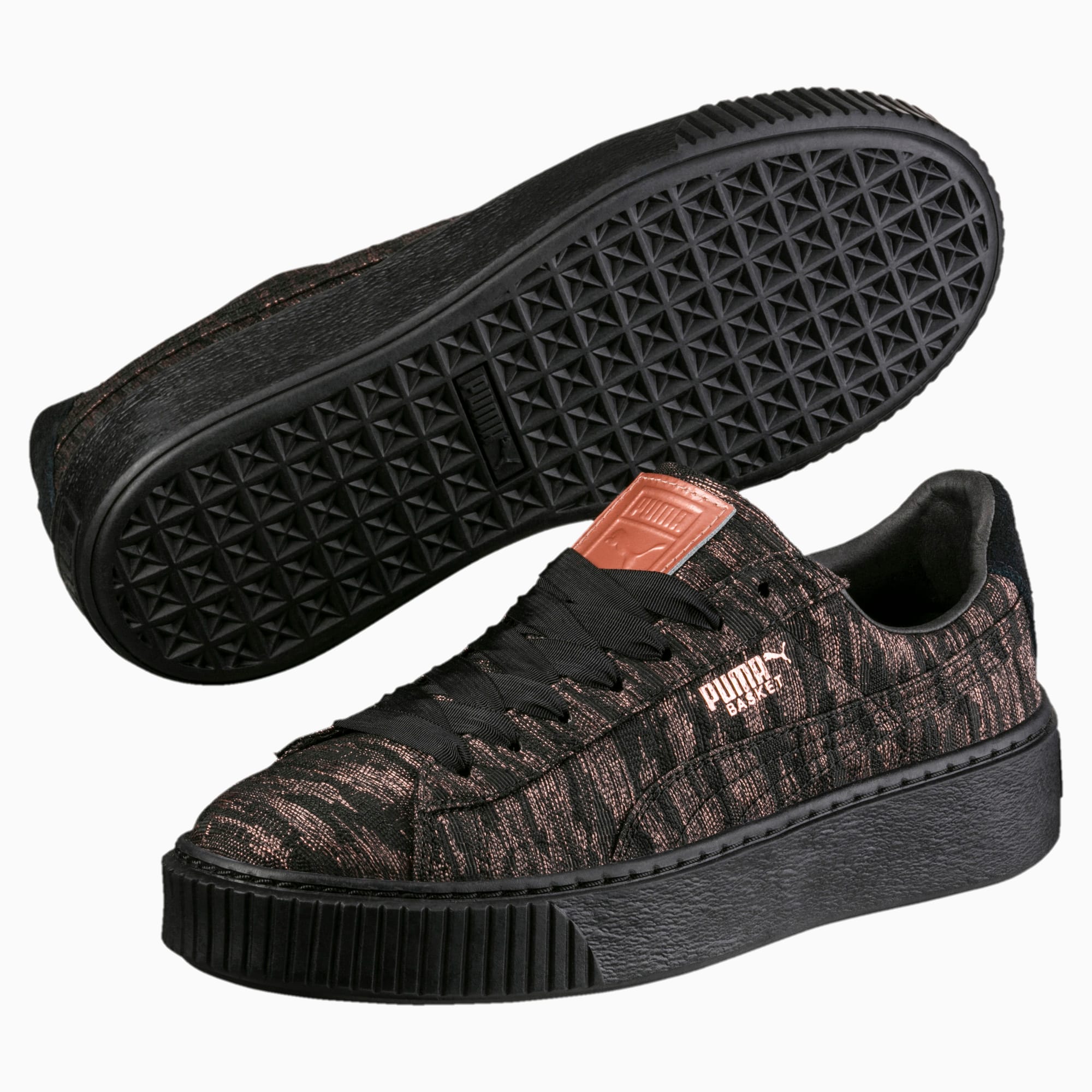 puma basket platform velvet women's