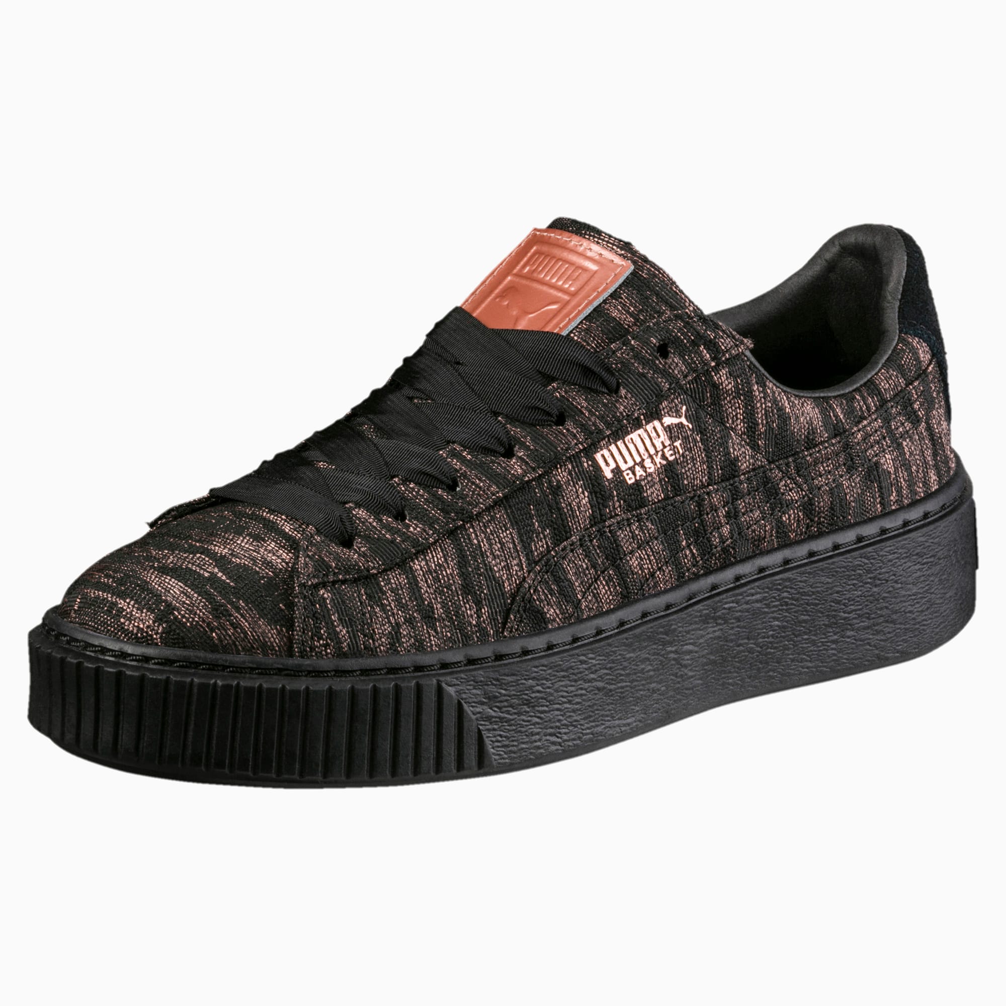 puma basket platform velvet women's