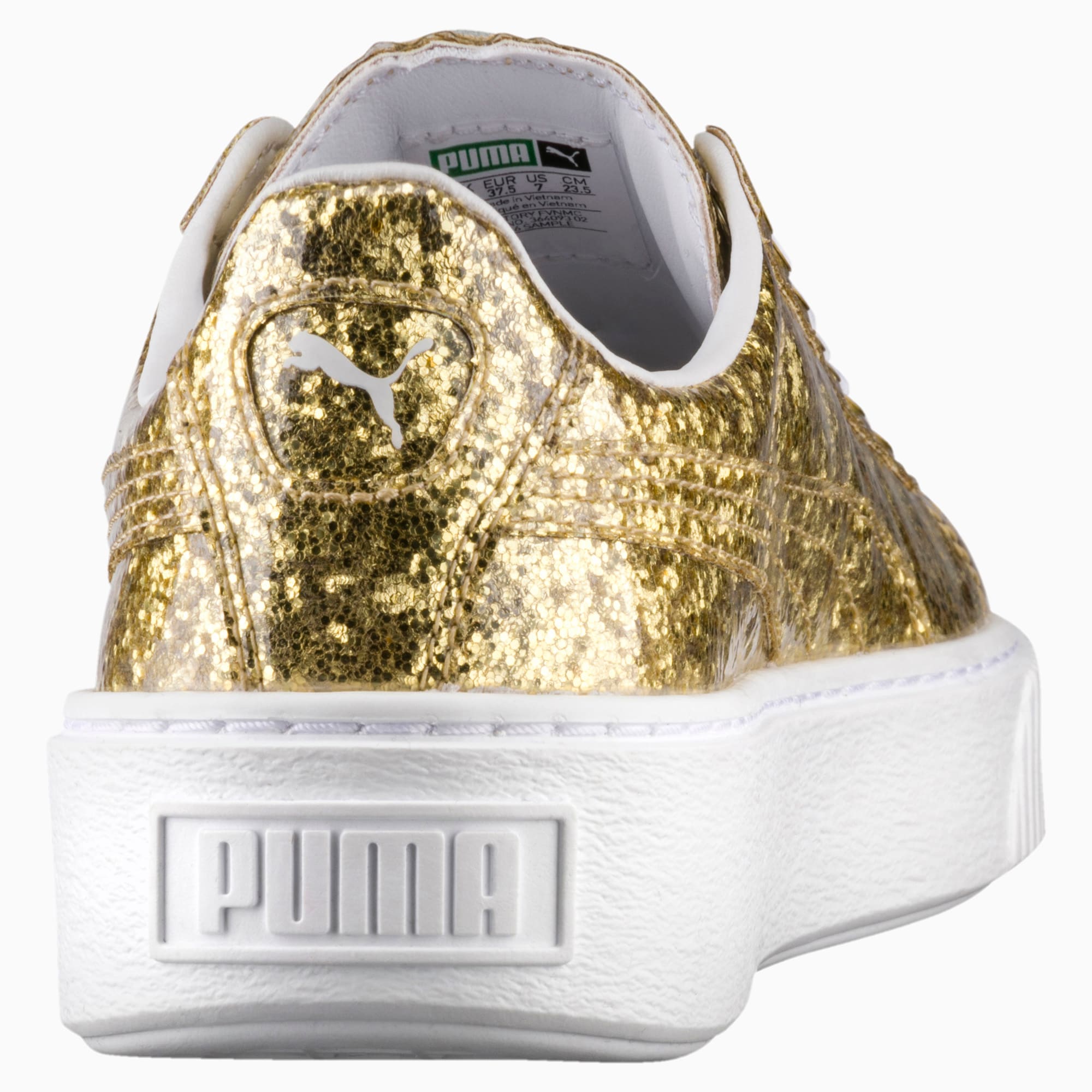 puma gold glitter sneakers