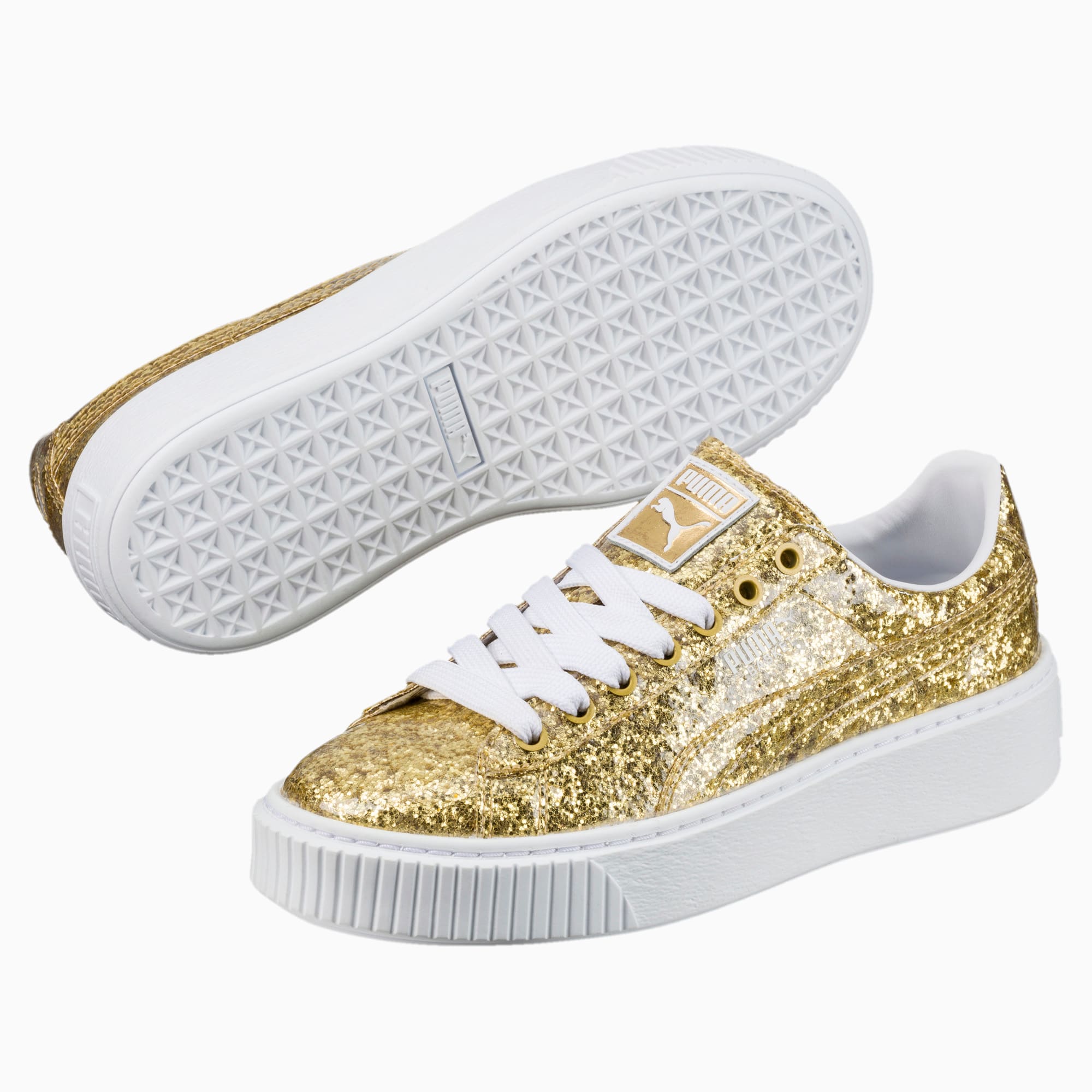 Basket platform glitter women's sneakers hot sale