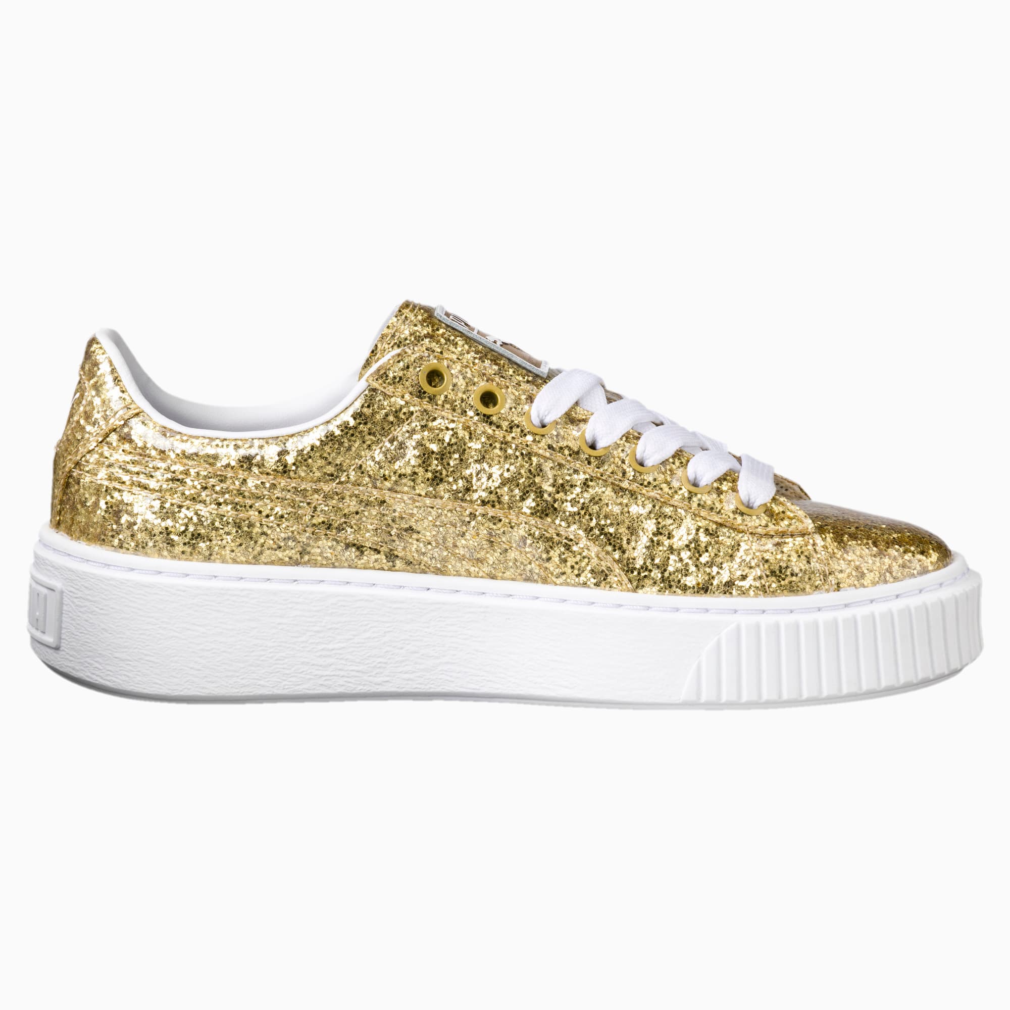 puma gold glitter shoes
