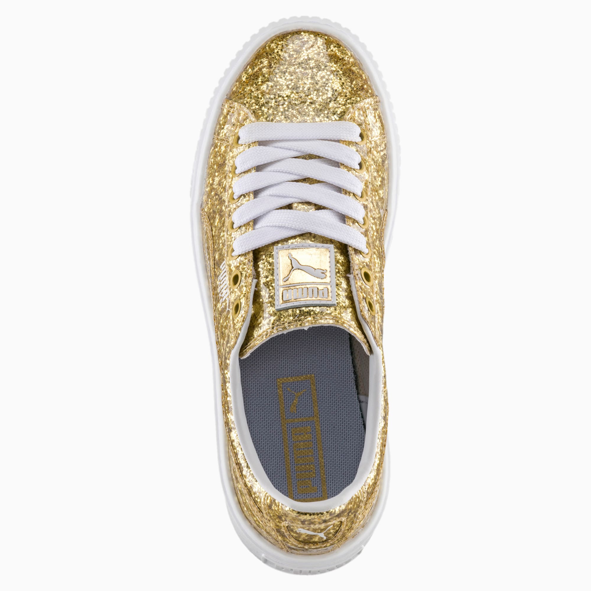puma gold glitter sneakers