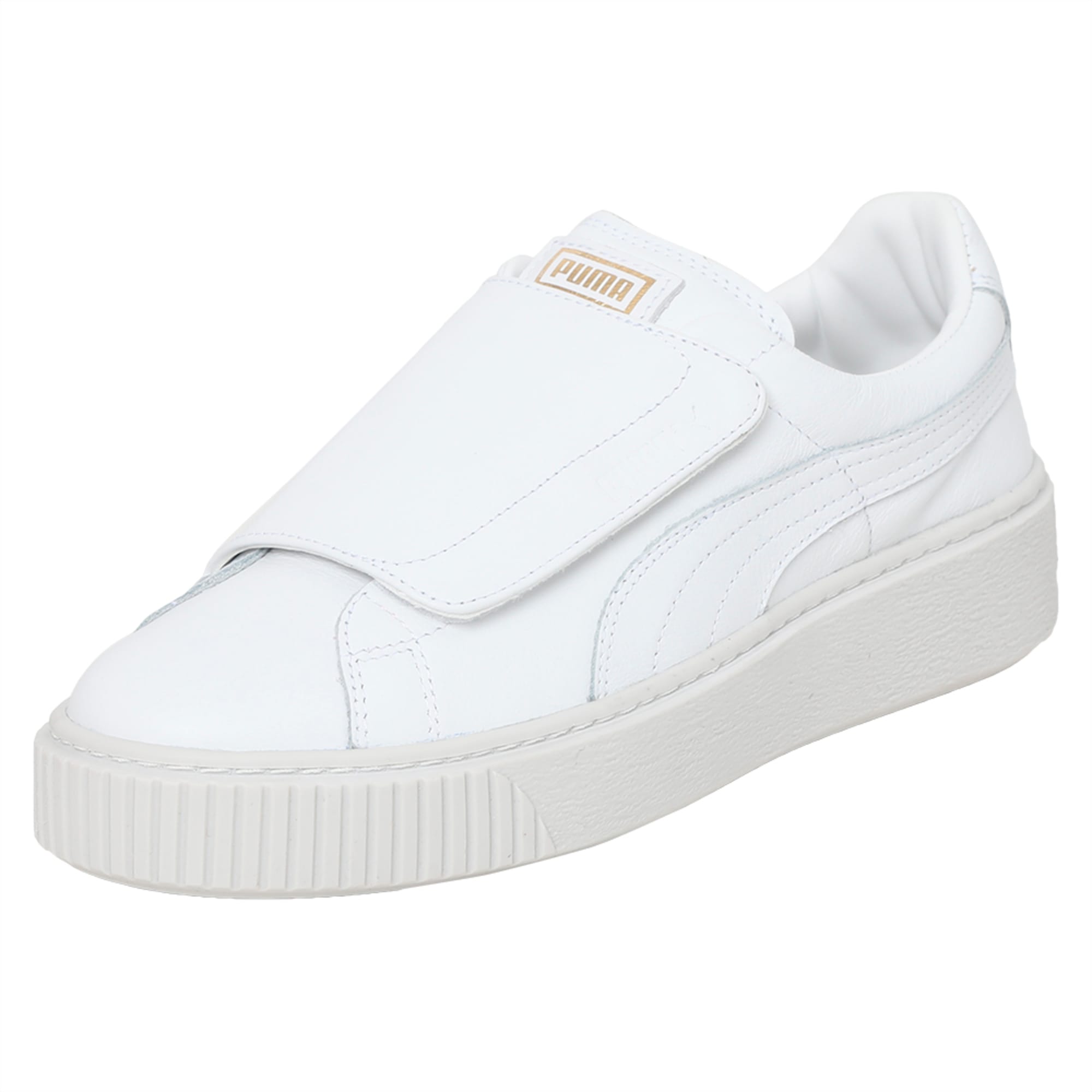 puma basket platform blanche