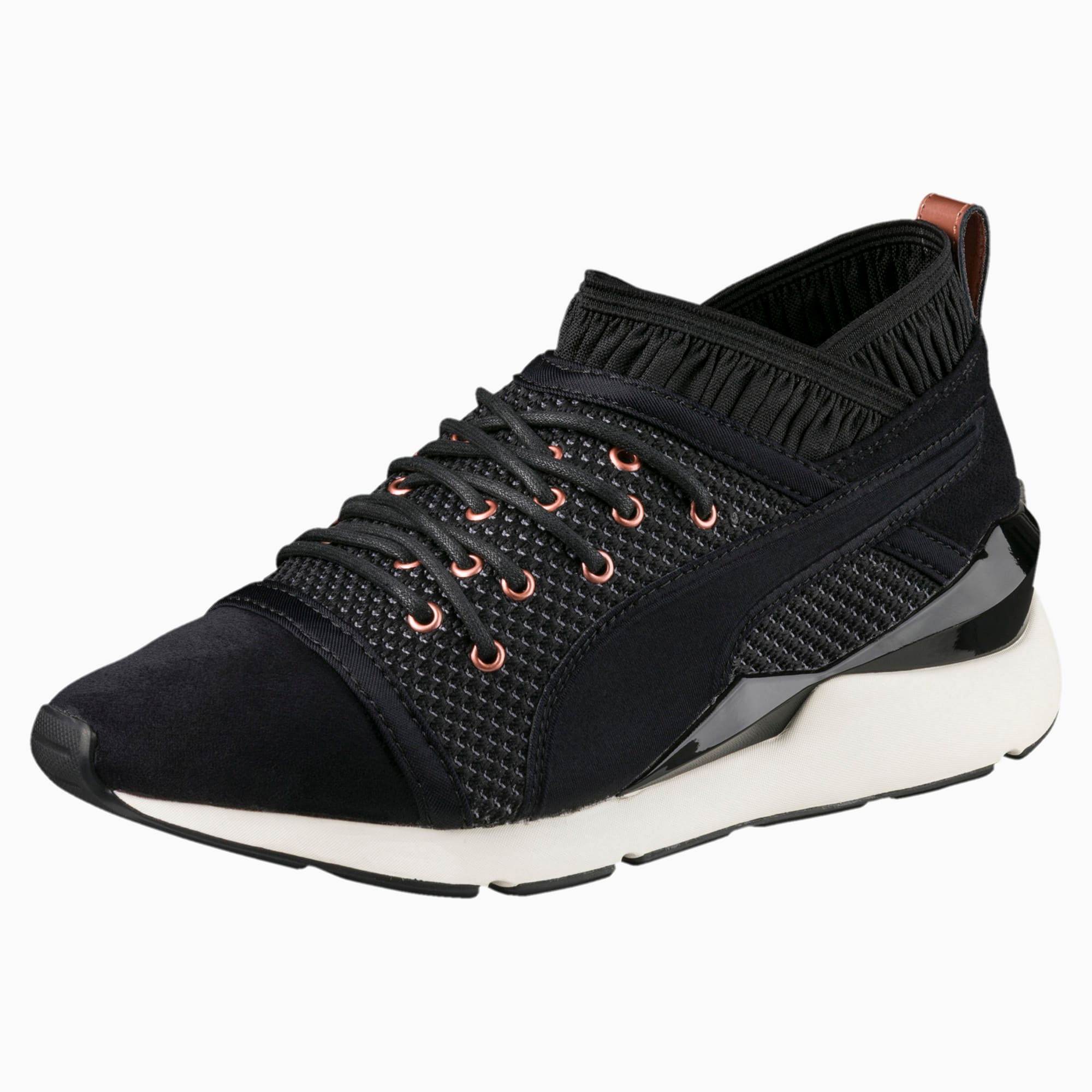 puma black velvet sneakers