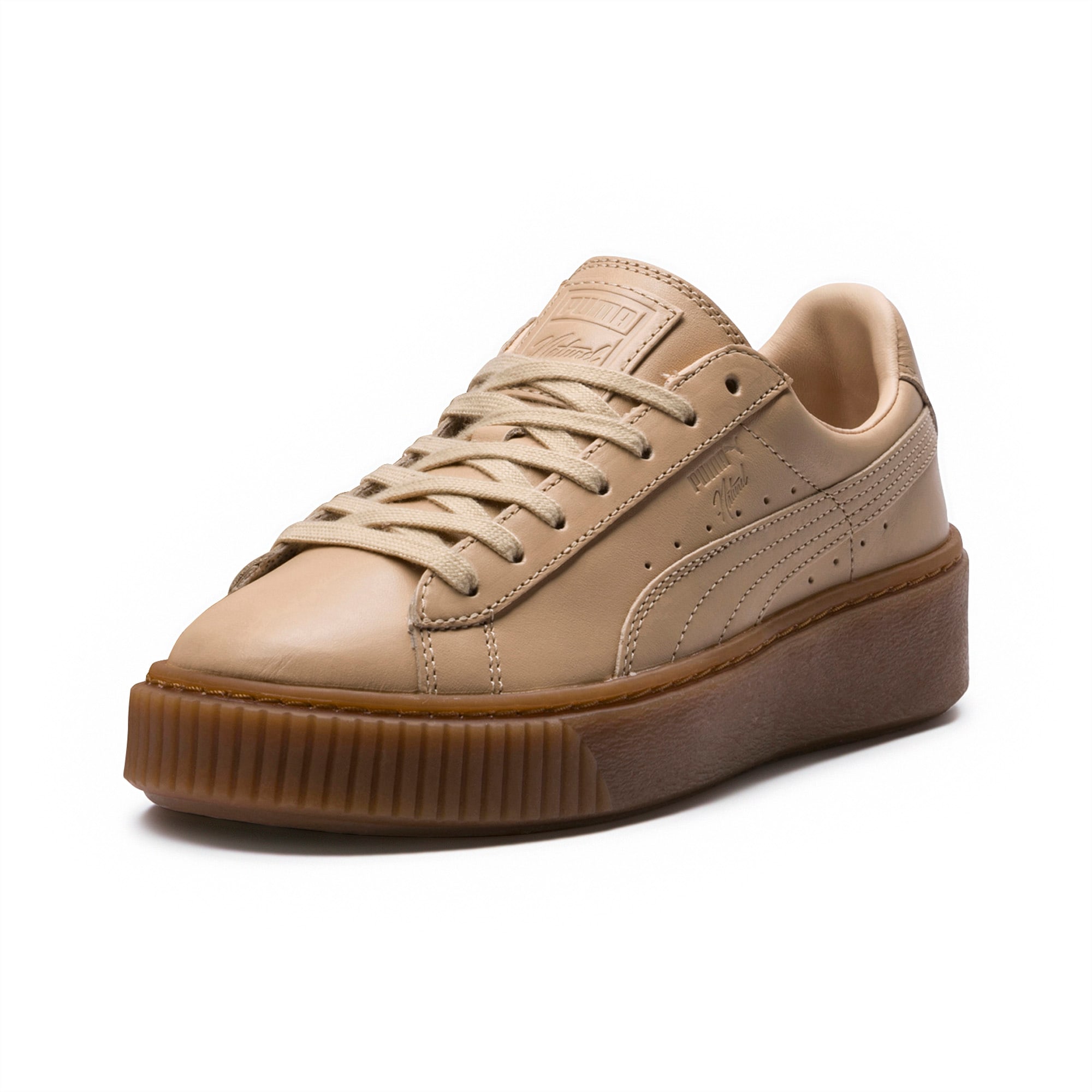 puma platform khaki