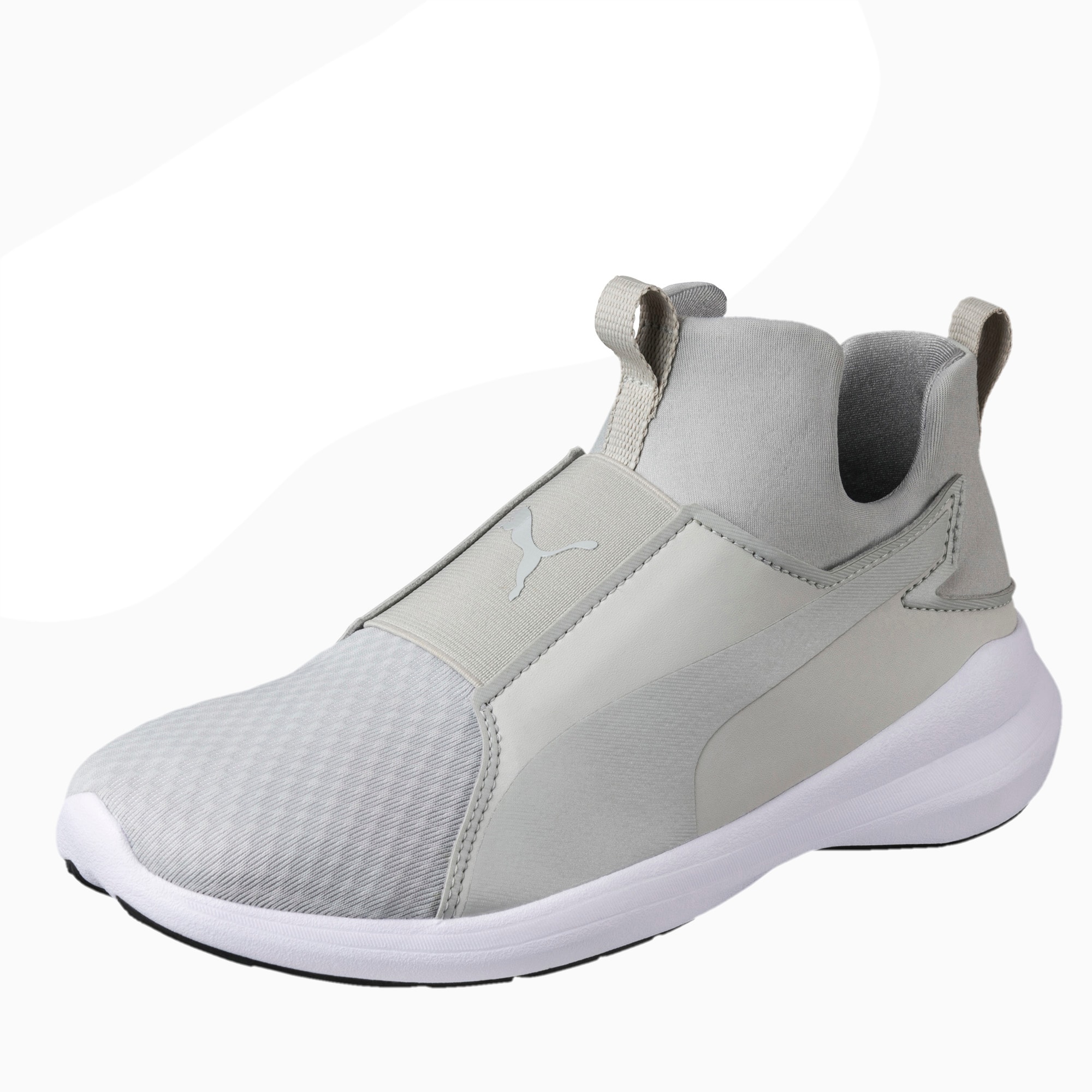 puma mesh slip on training sneakers rebel mid