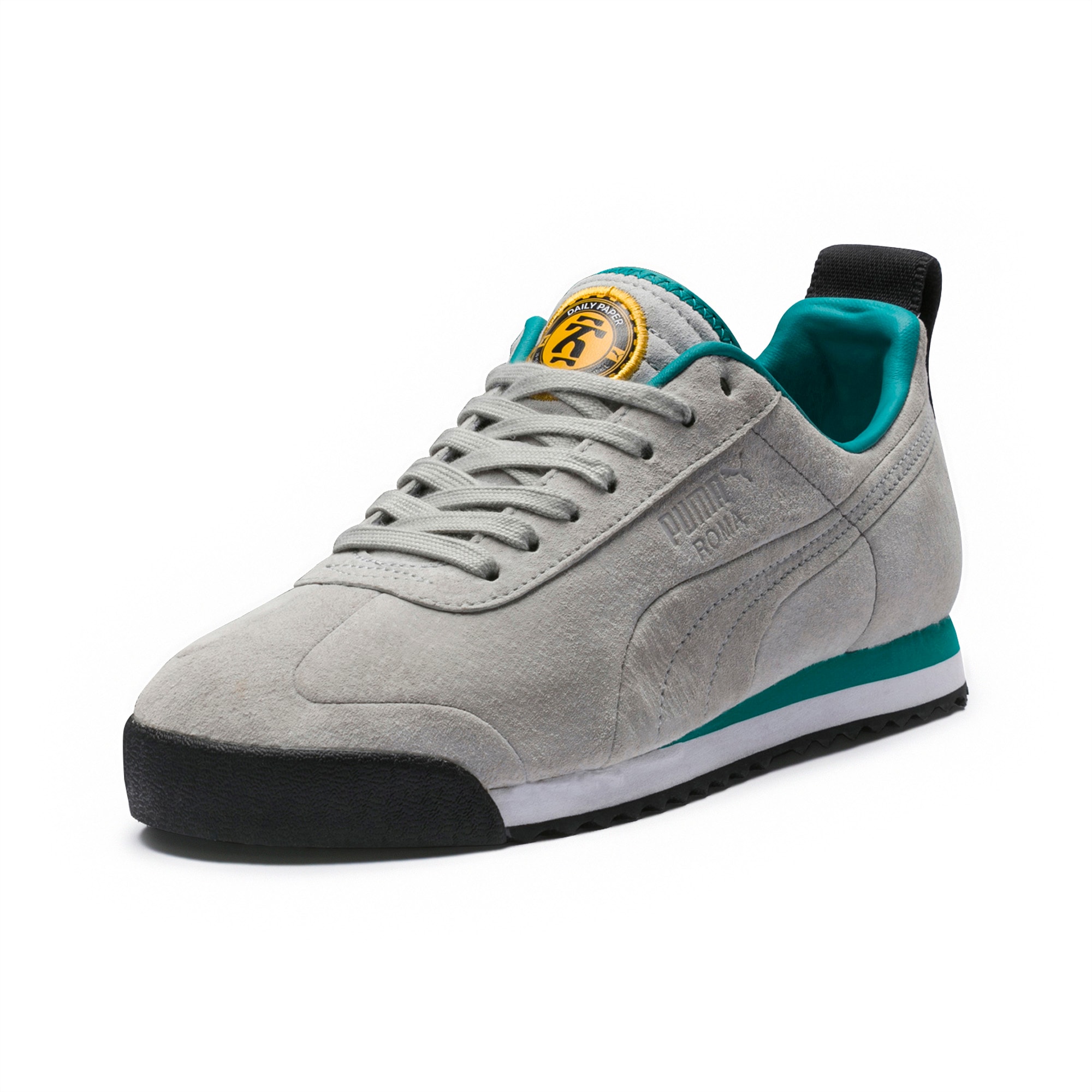 puma roma grey suede