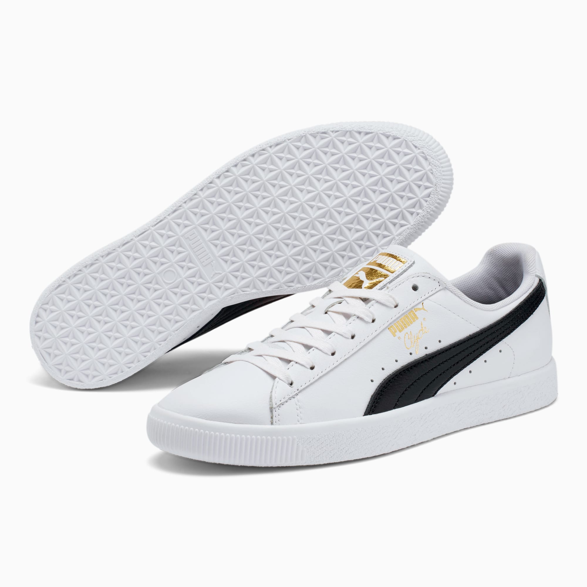 Puma clyde core foil leather sneaker store