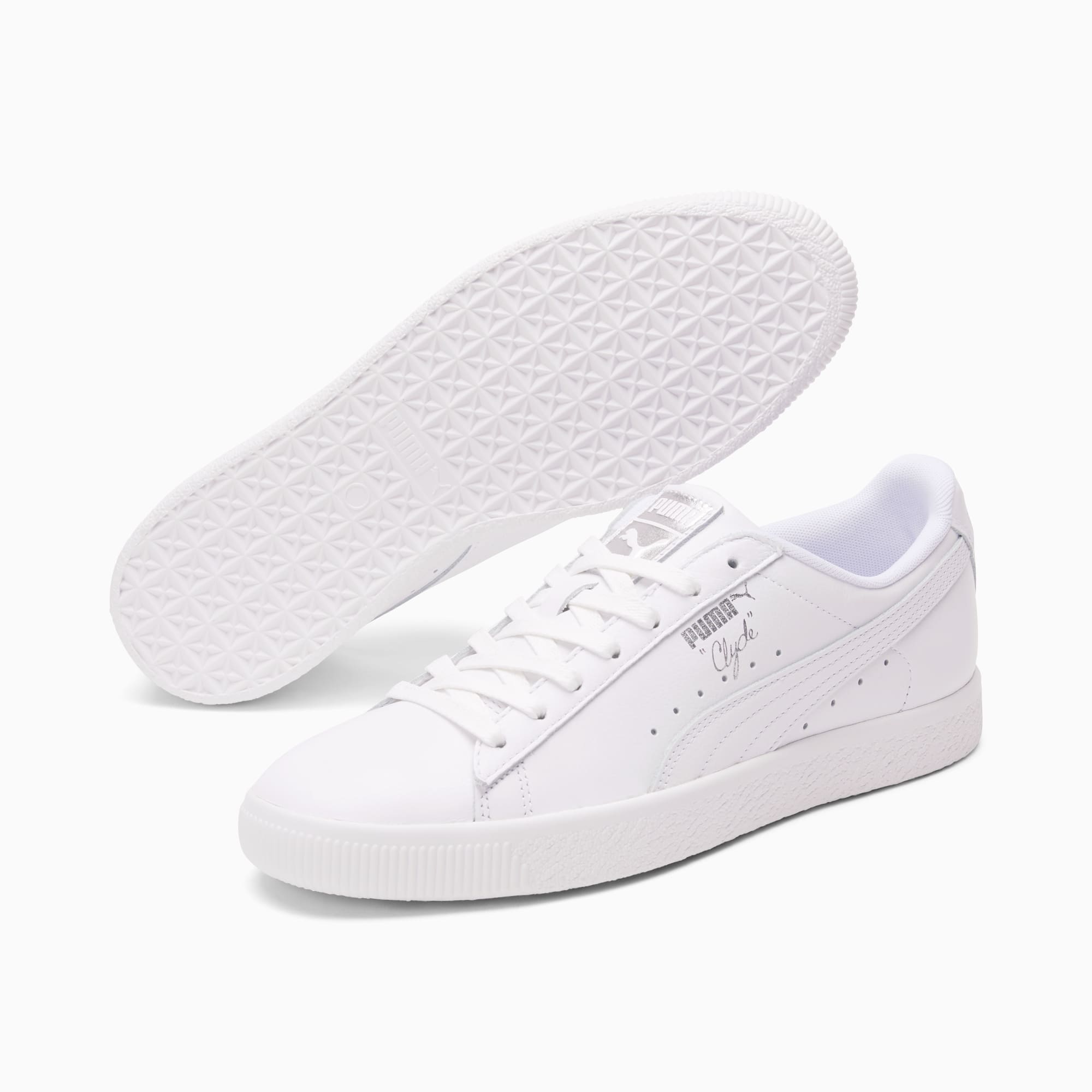 Puma Clyde Huskie Corn-Based Sneakers, White, 10