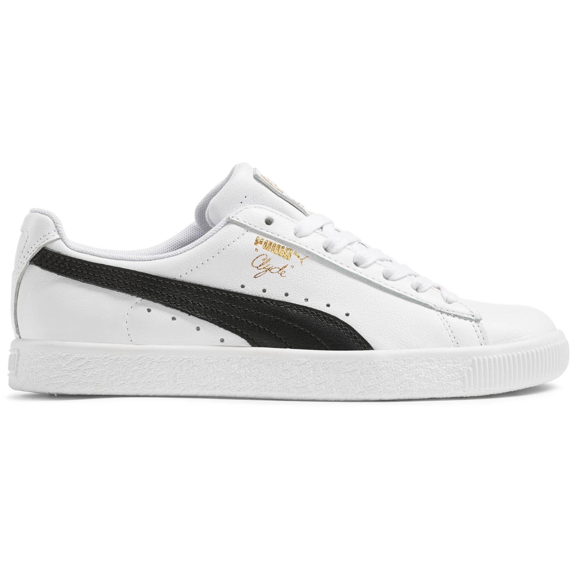 puma clyde core foil white