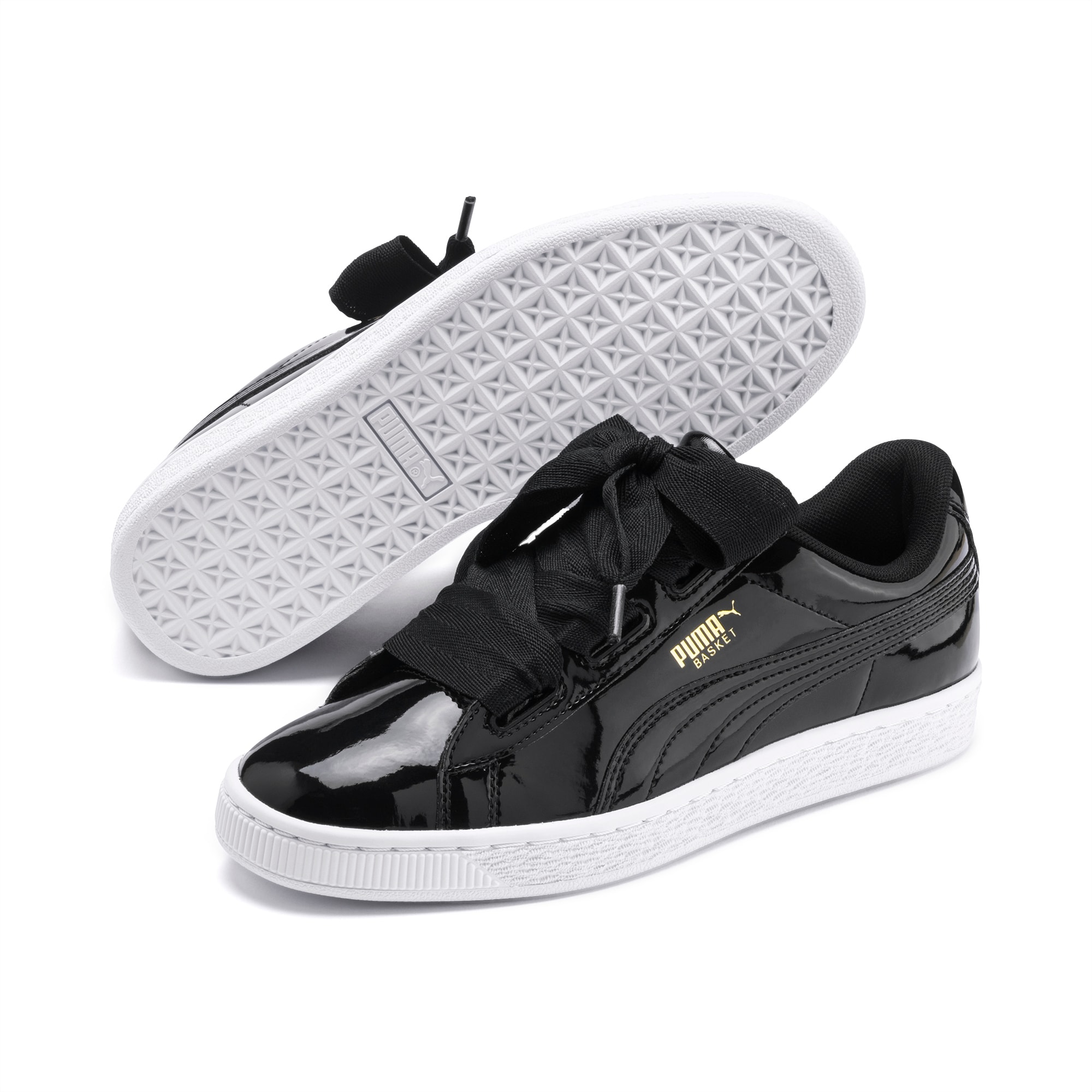 puma basket patent sneakers