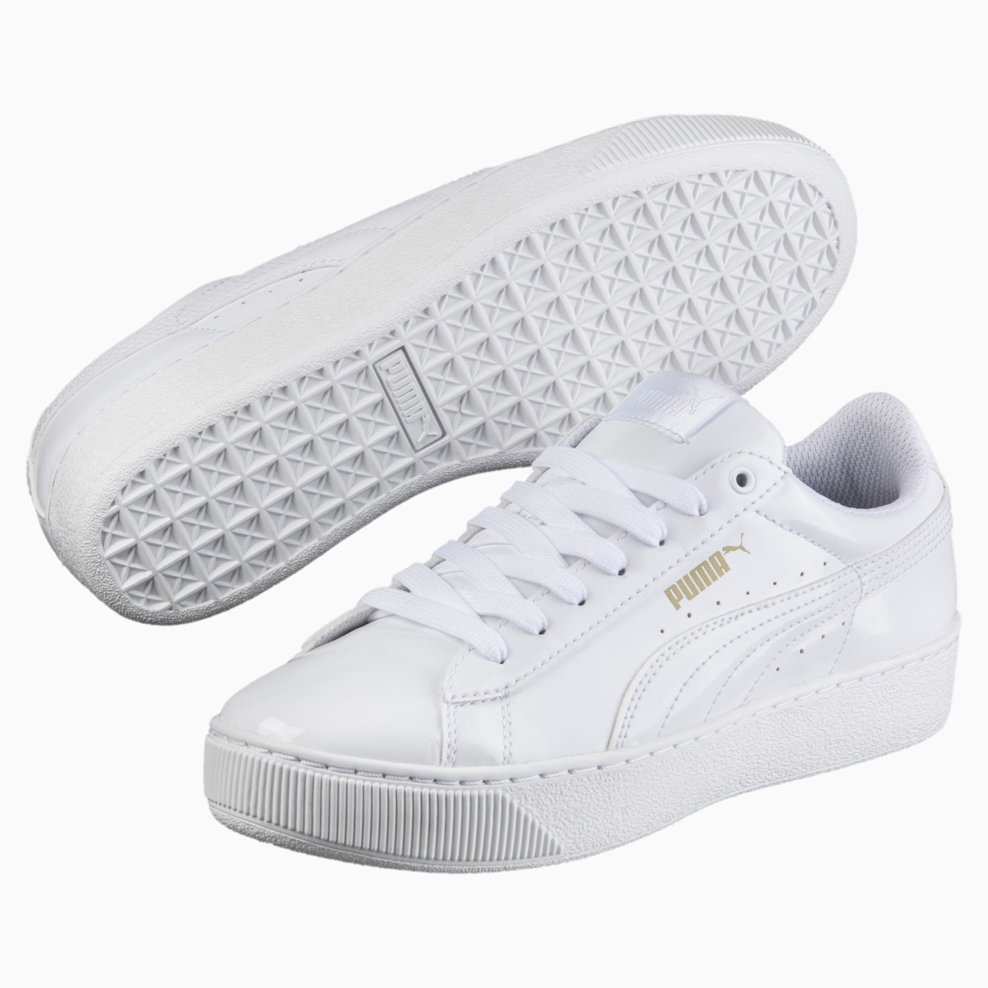 puma vikky platform patent white