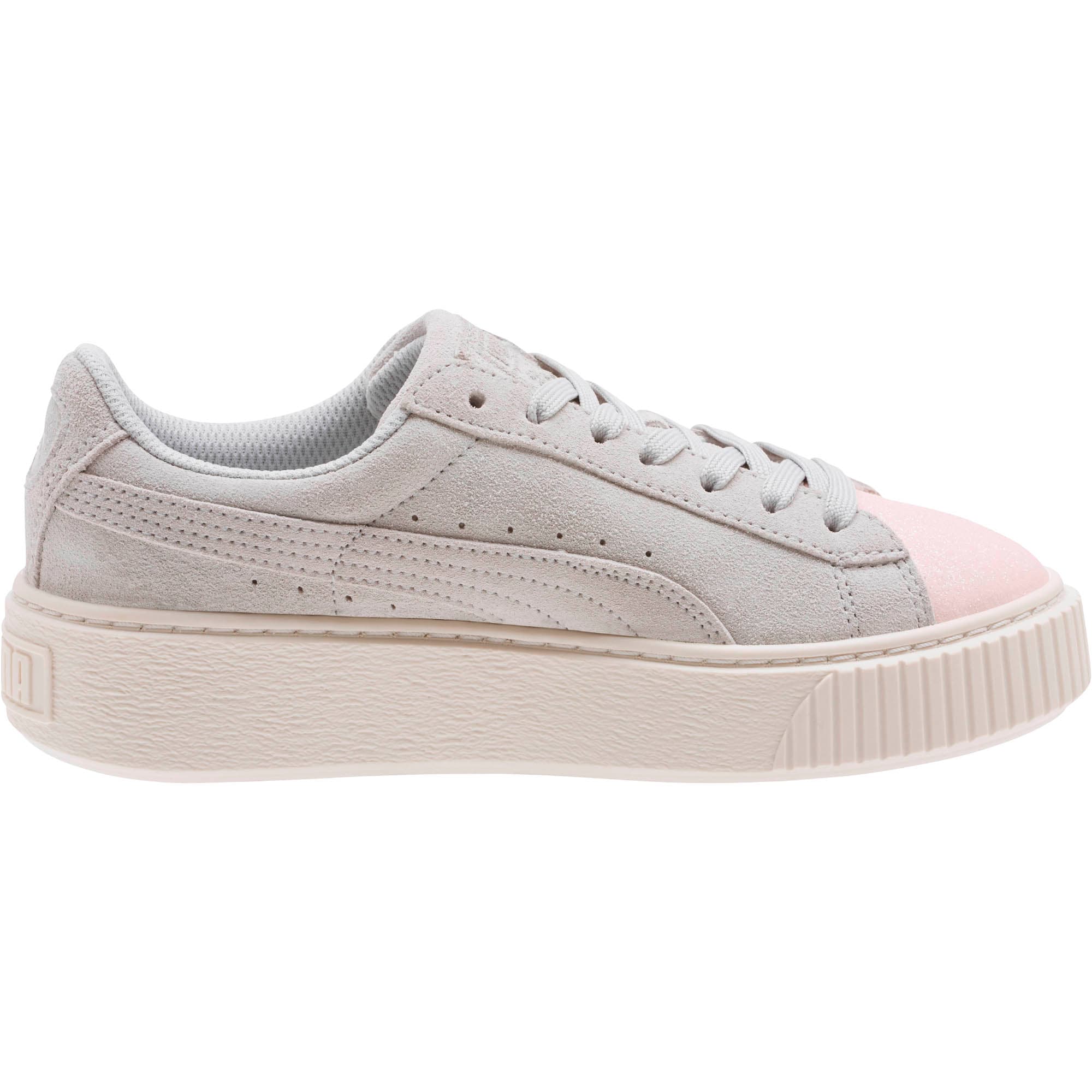 grey puma platform sneakers