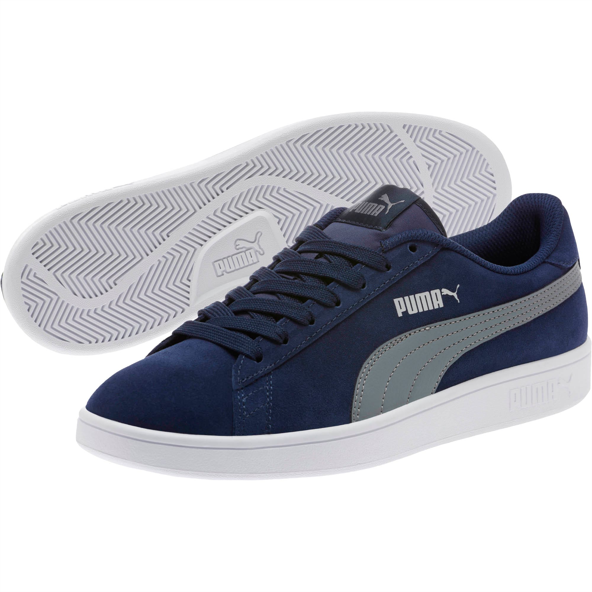 Puma SMASH V2 UNISEX - Zapatillas - peacoat/white/azul marino 