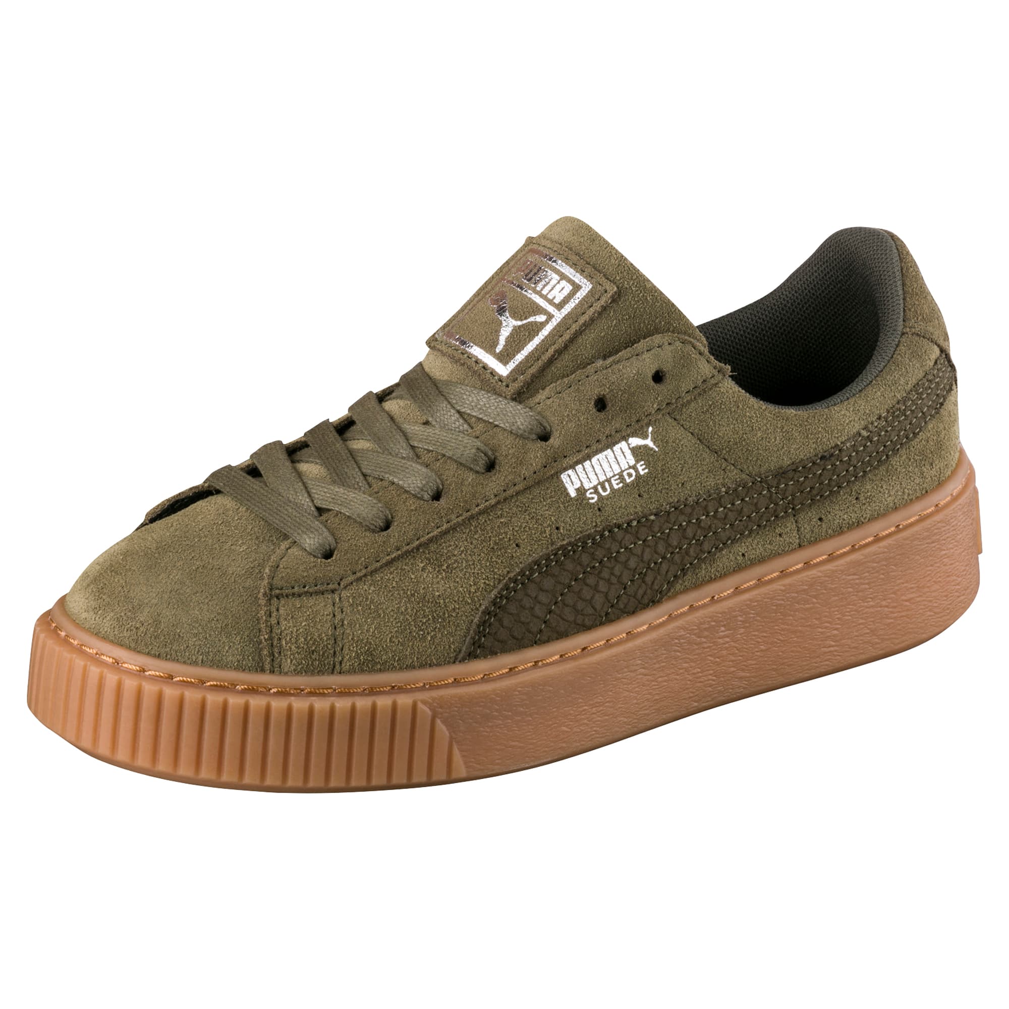 puma suede platform animal noir