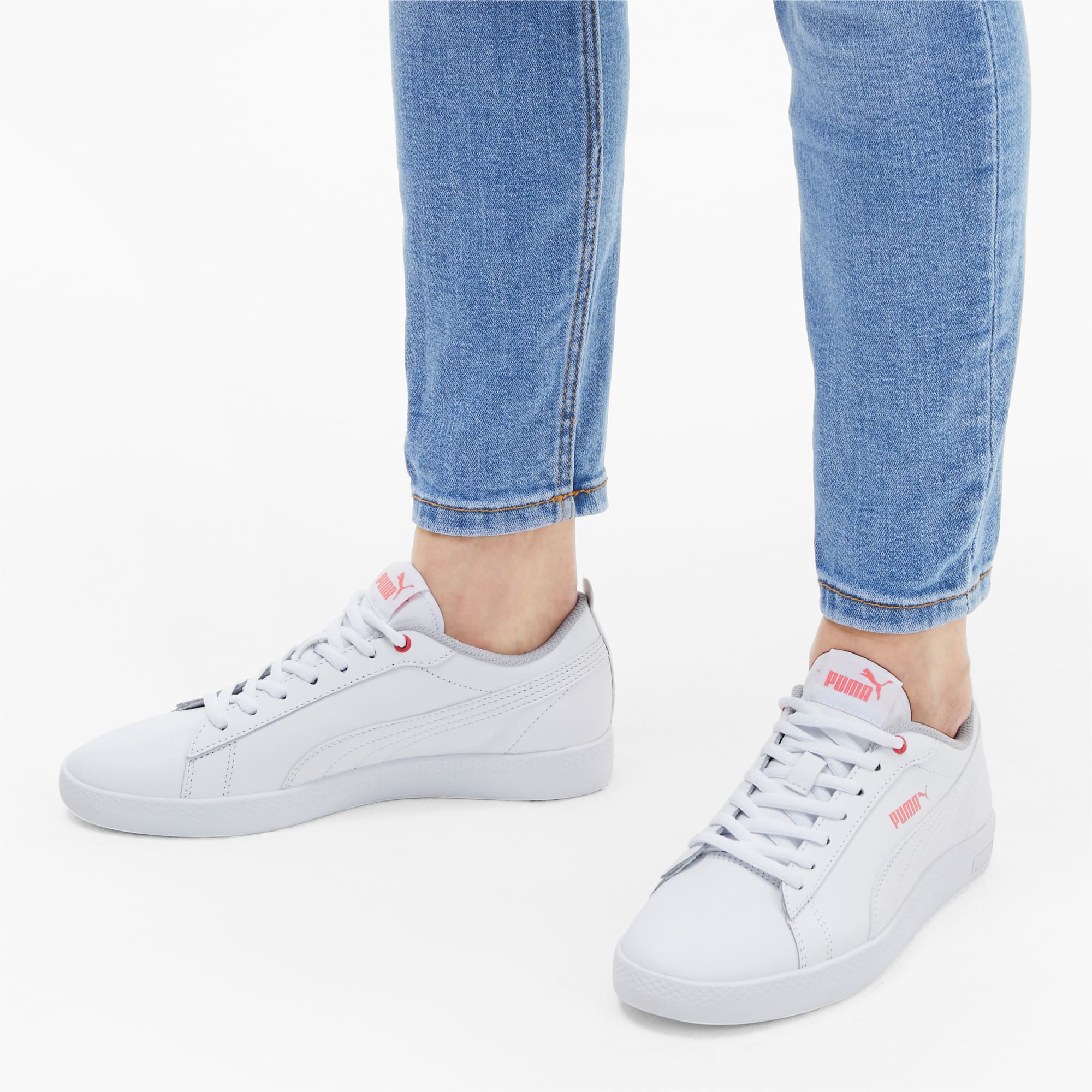 Smash V2 Leather Women S Trainers White Salmon Rose Grayviolet Puma Do You Puma Fast and free shipping free returns cash on delivery available on eligible purchase. puma com