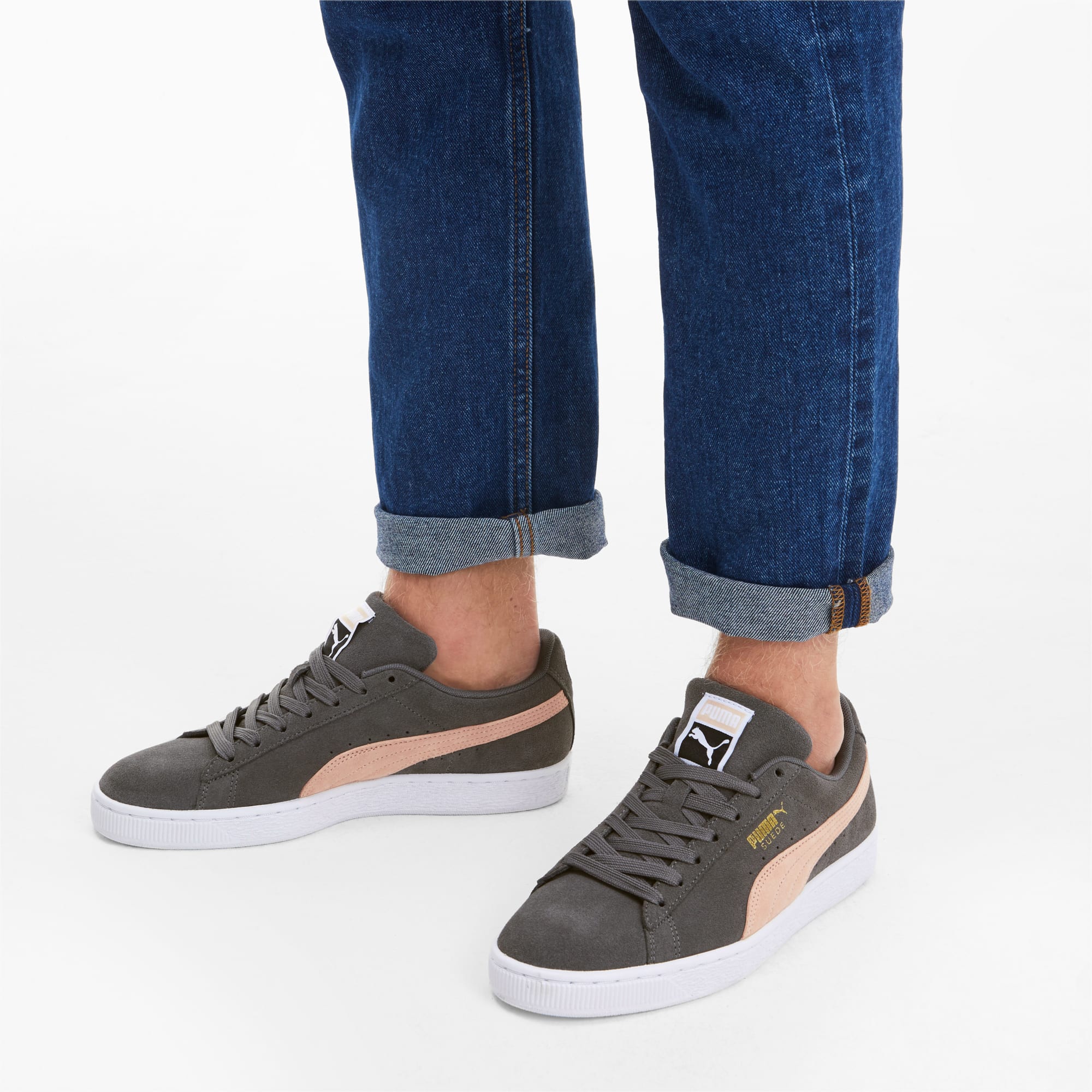 puma brown suede sneakers