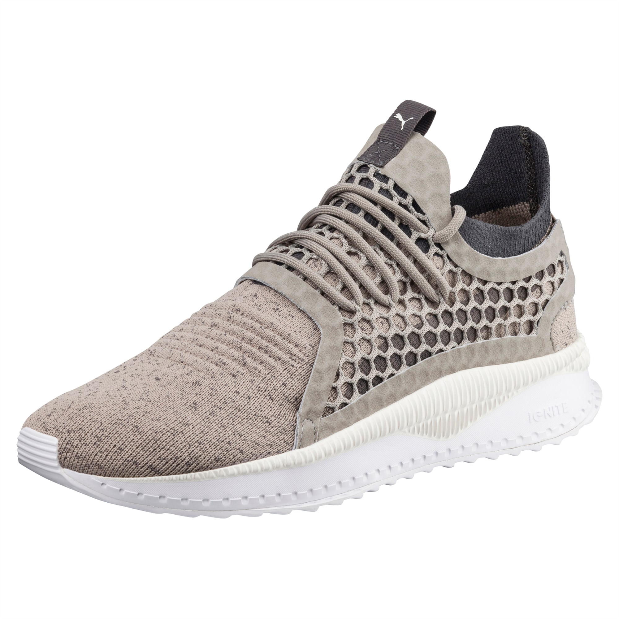 TSUGI NETFIT v2 evoKNIT Trainers, Rock Ridge-Asphalt-PWhite, large-SEA