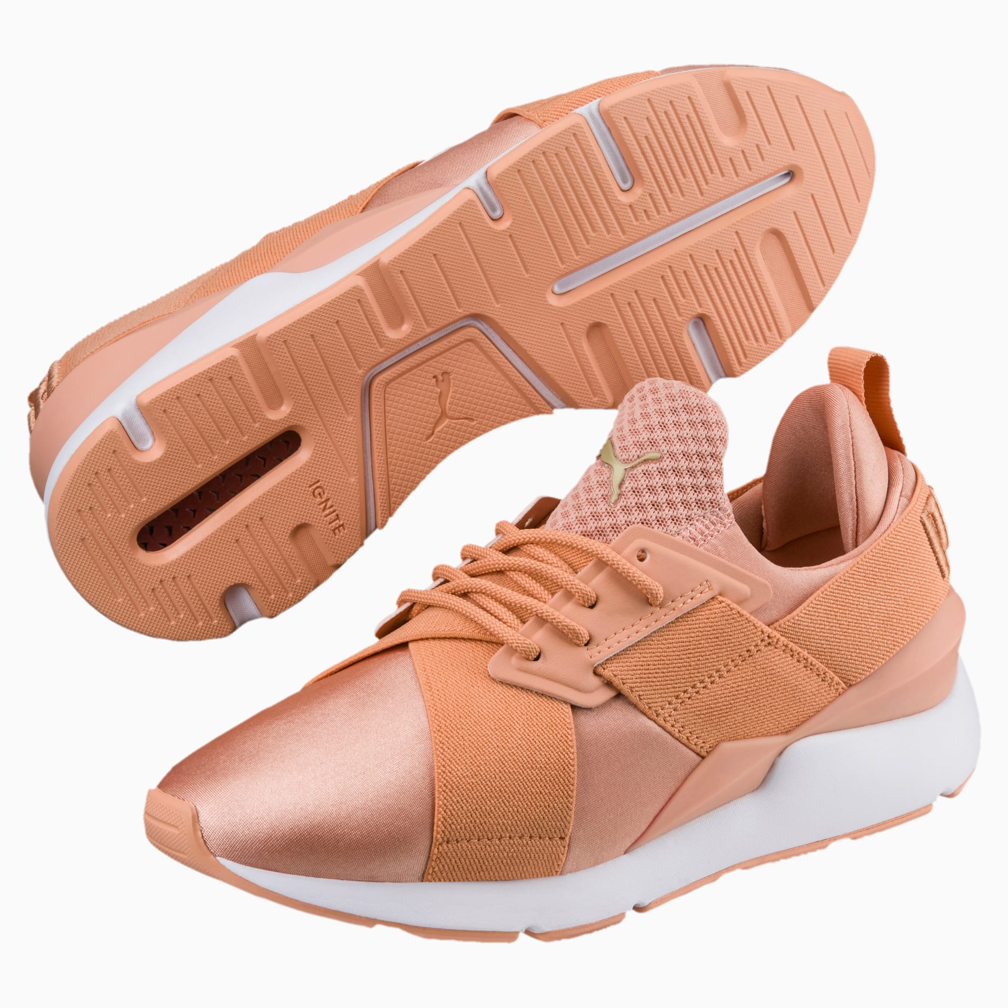 Puma muse satin ii women's red top