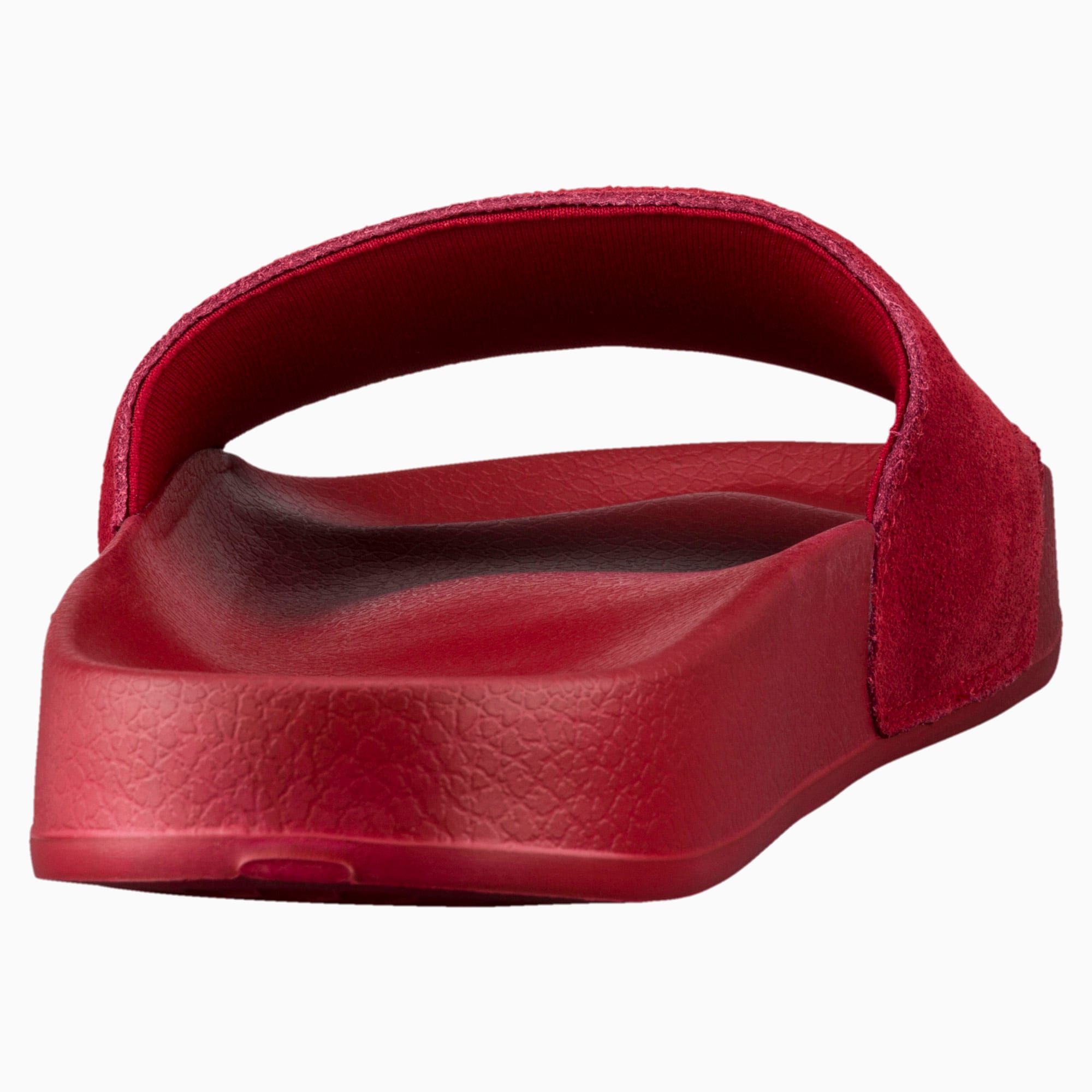 red suede puma slides