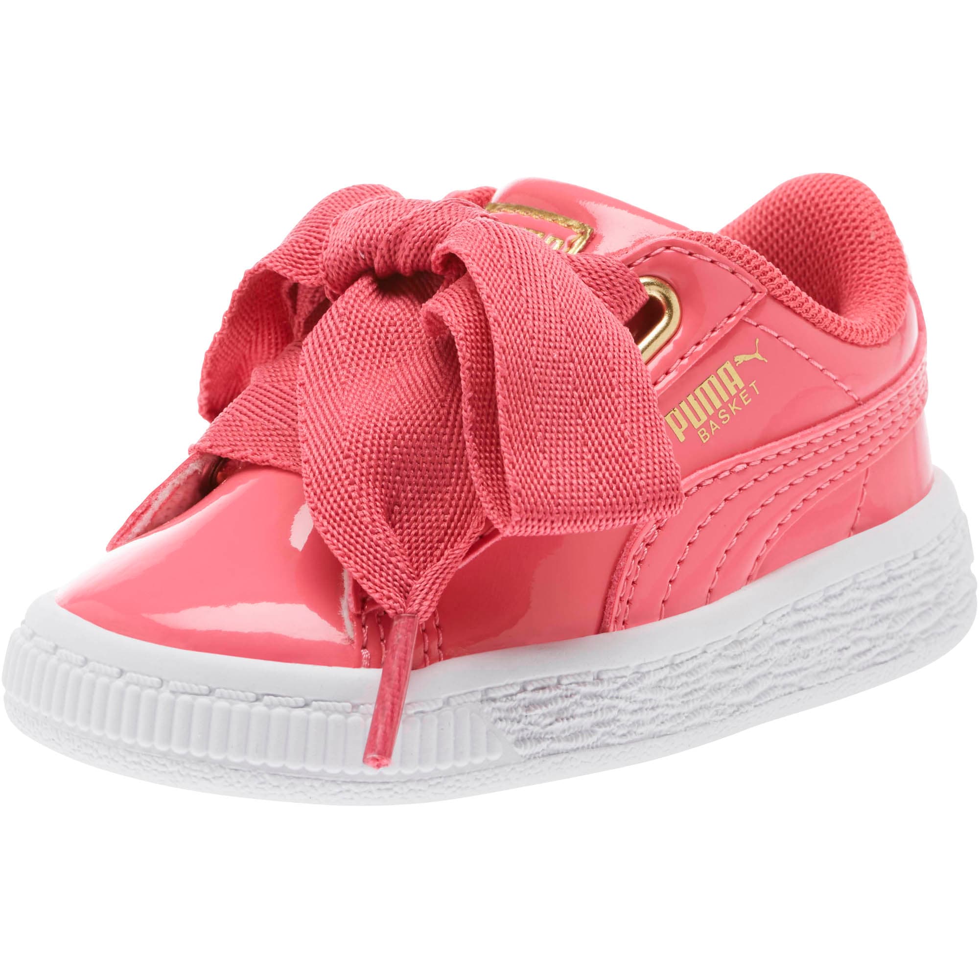 basket puma heart patent rose