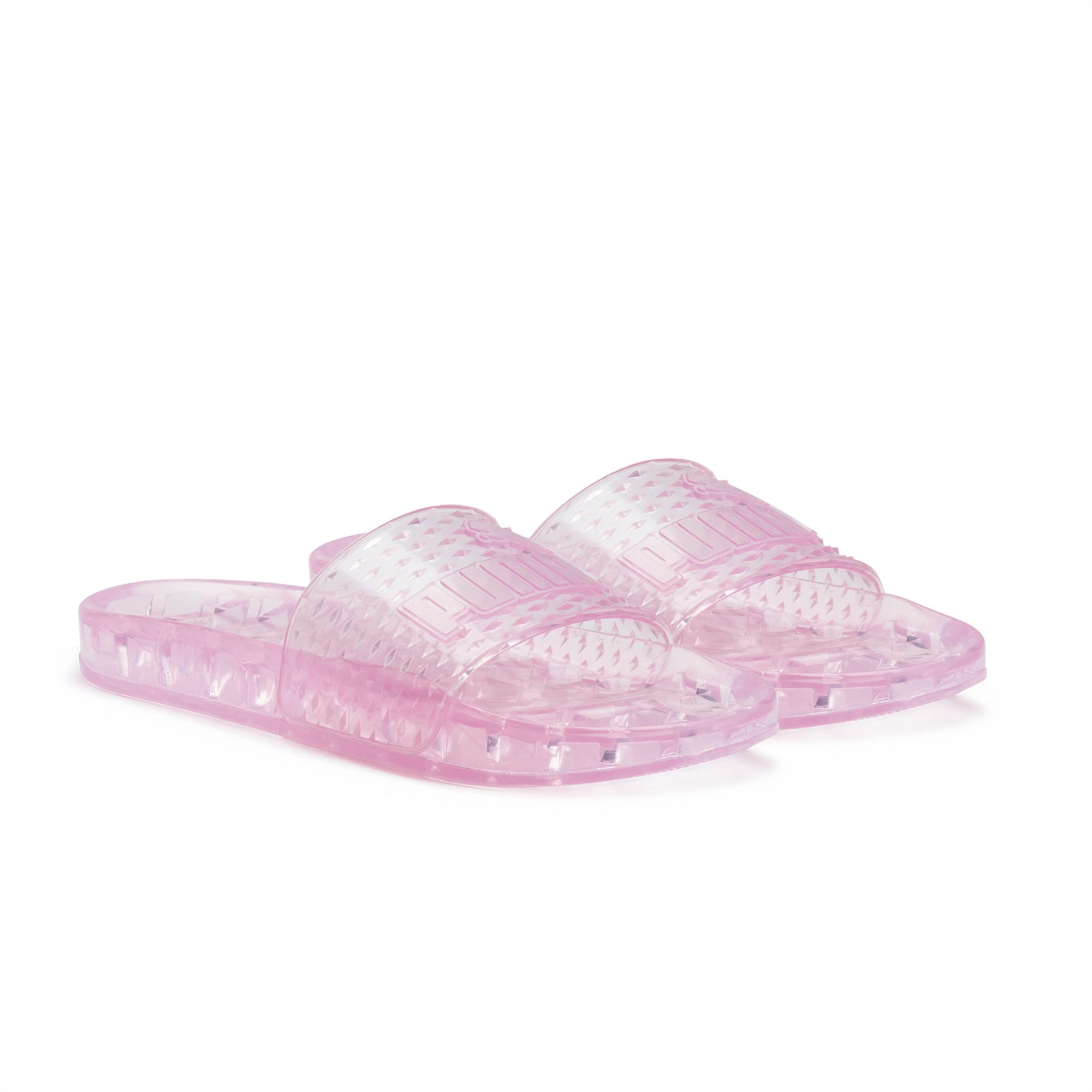 White clear puma slides sales