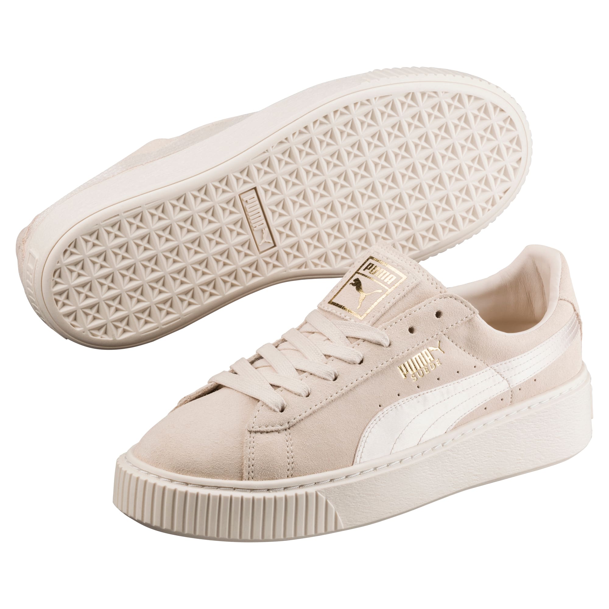 Puma suede platform mono satin pink tint store