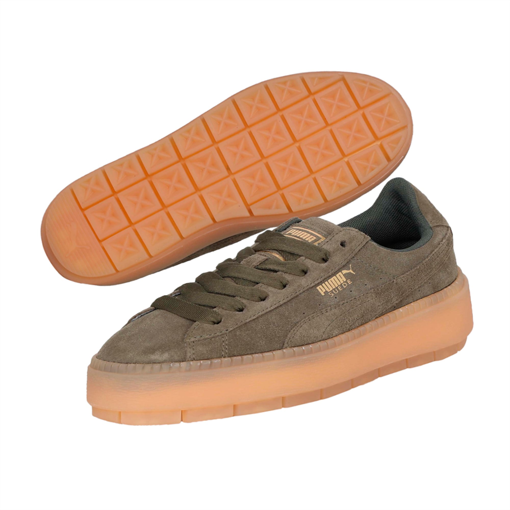 Puma platform trace olive night 2025