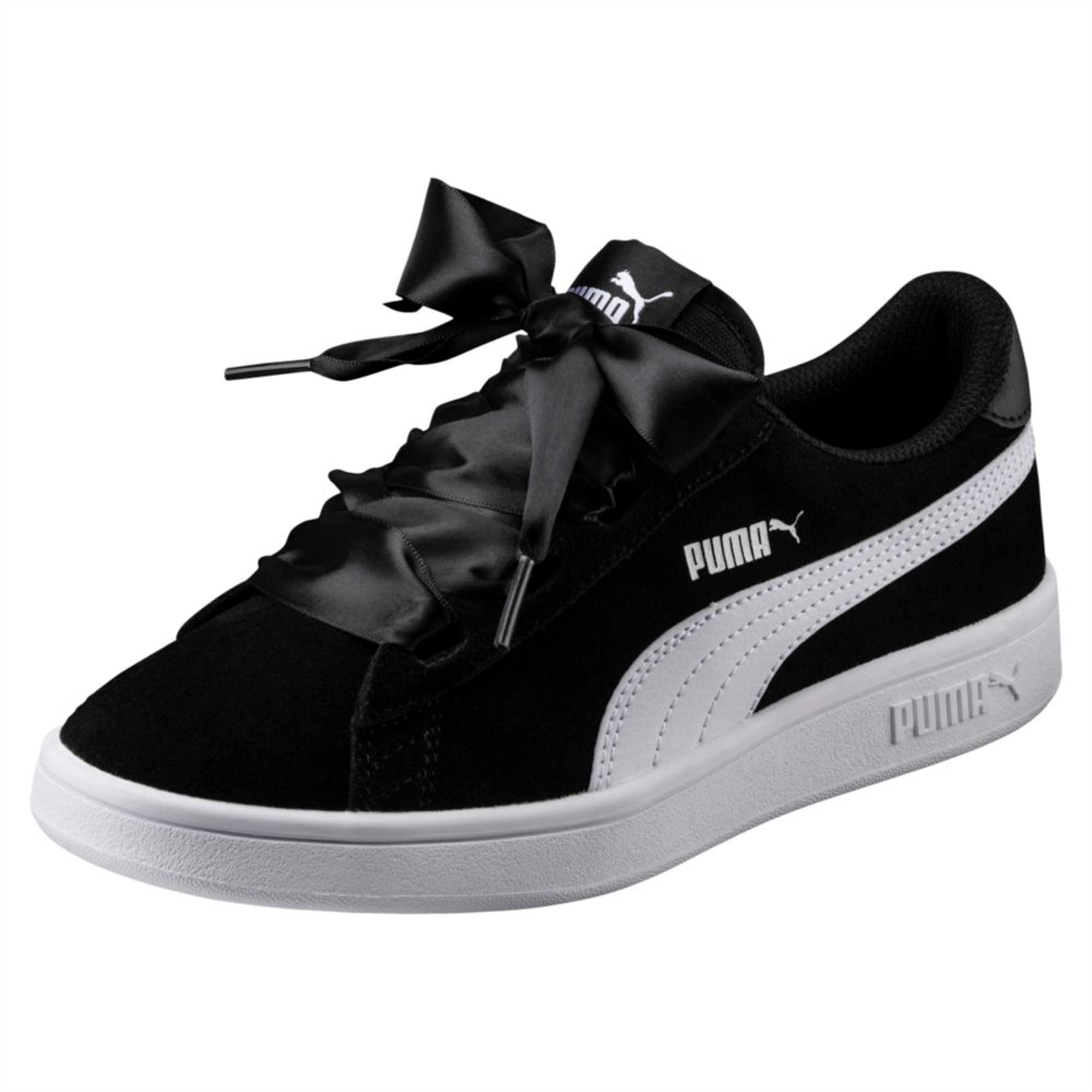 puma black ribbon shoes