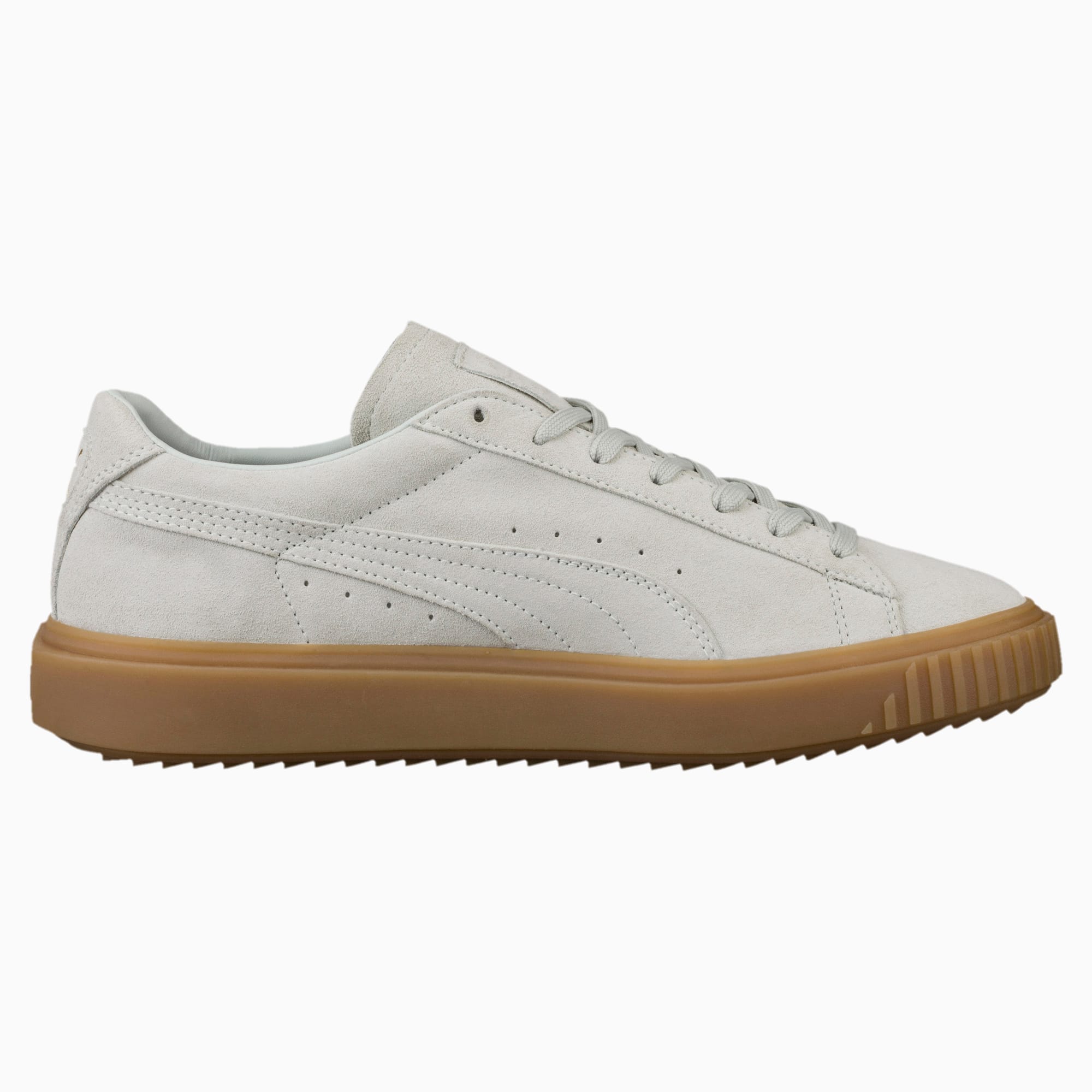 puma breaker suede gum white