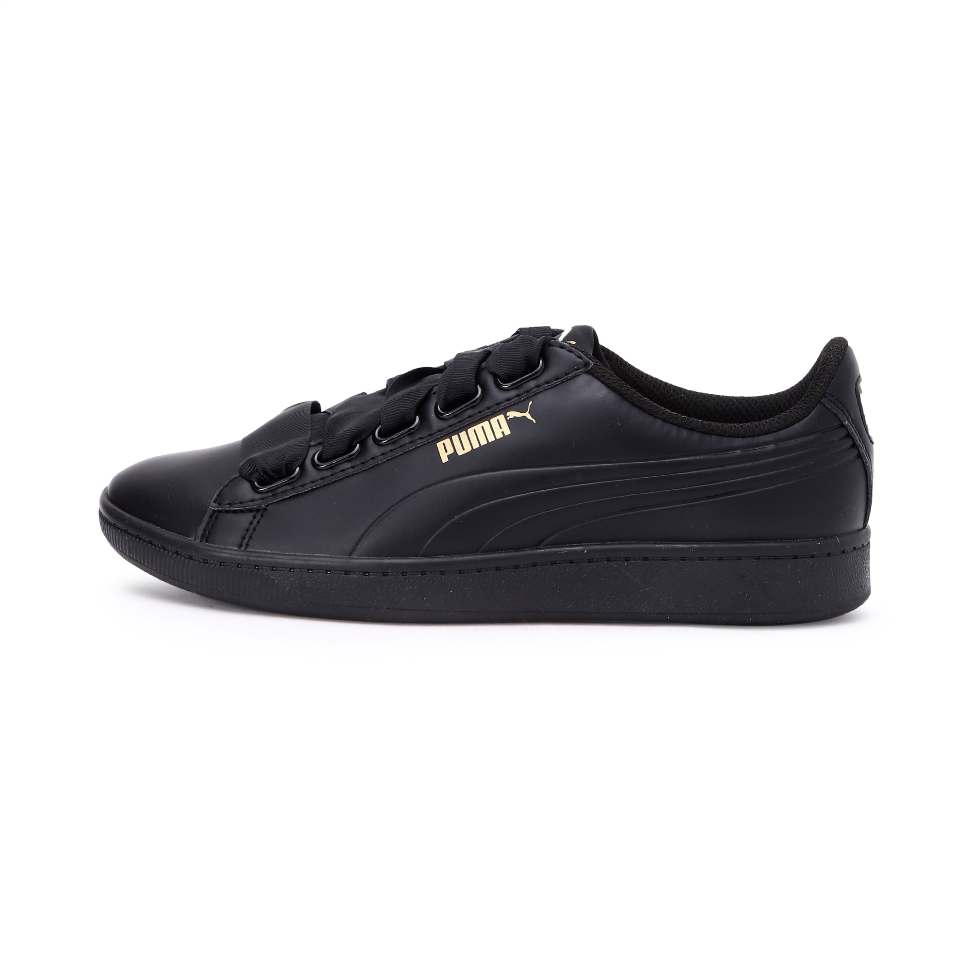 puma black ribbon shoes