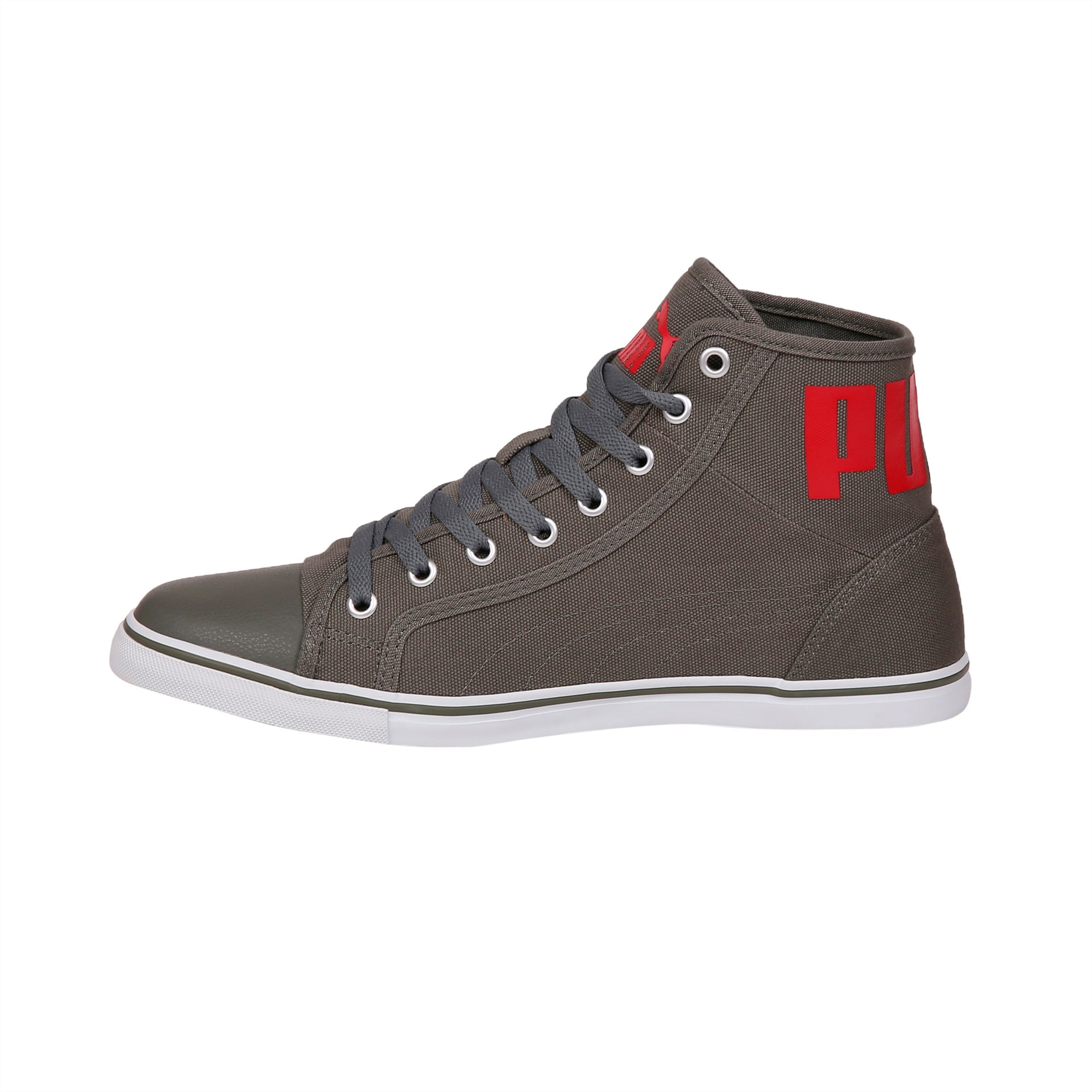 PUMA Streetballer Mid Unisex Sneakers Castor Gray Flame Scarlet