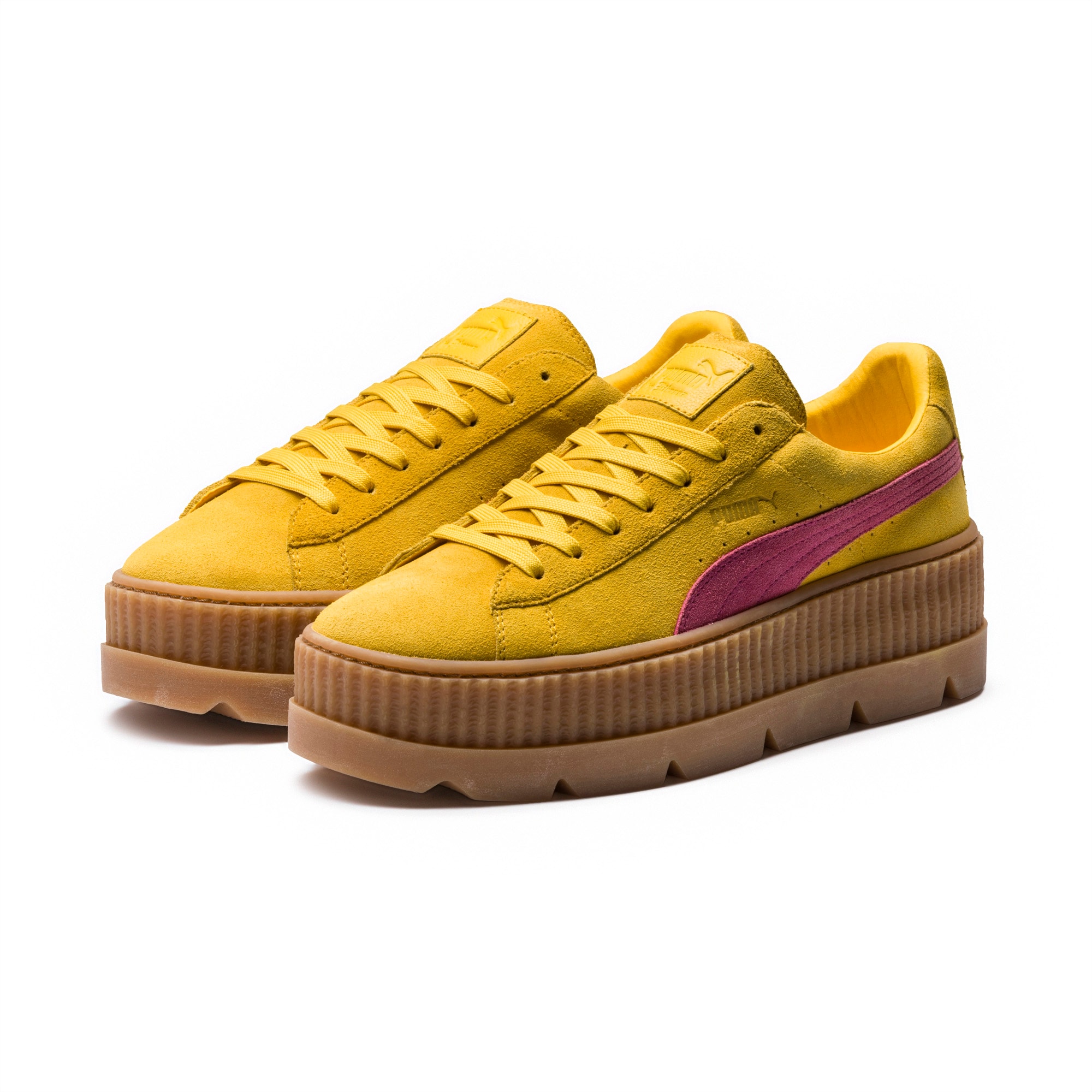 puma suede creepers tan