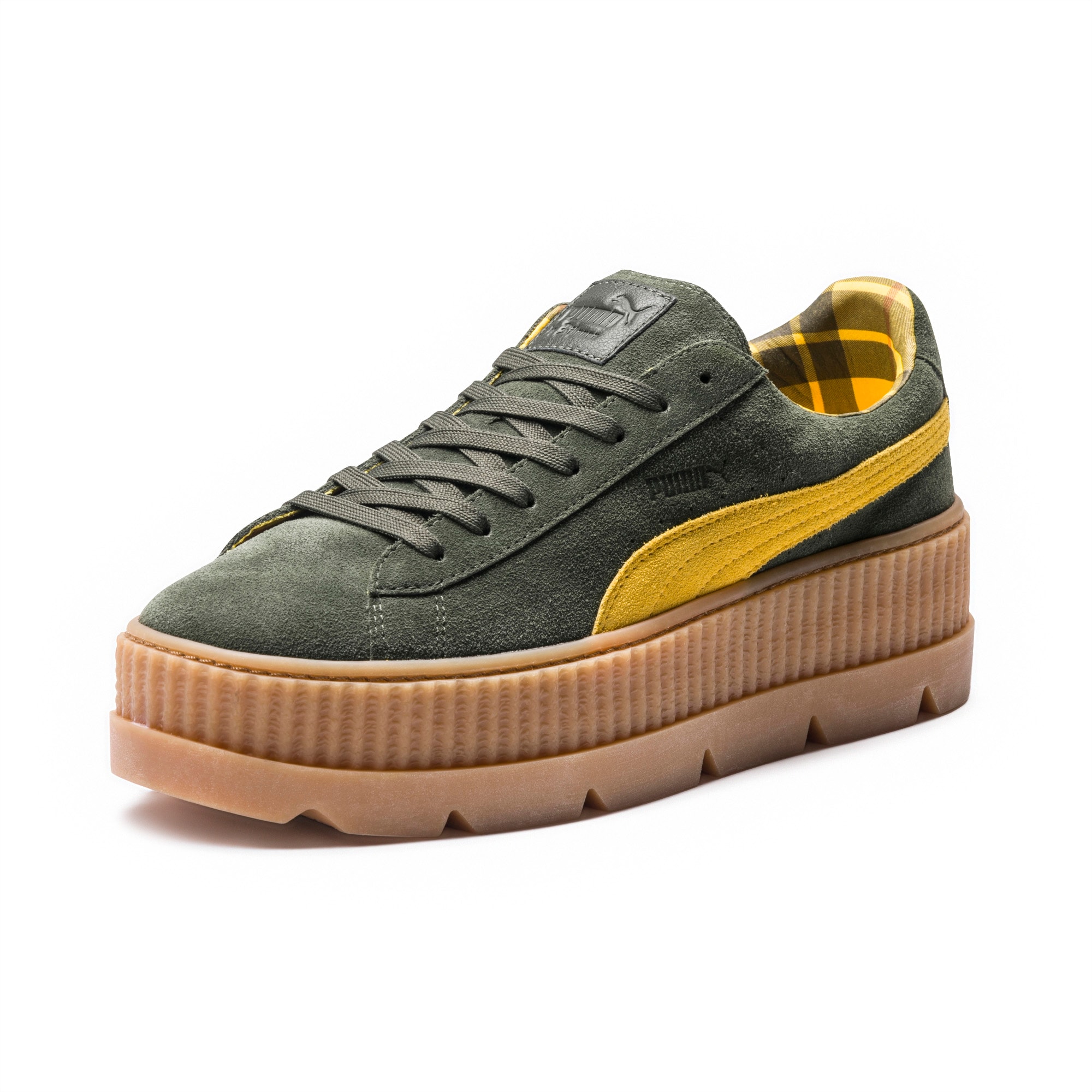 puma womens fenty by rihanna suede cleated creeper casual sneakers