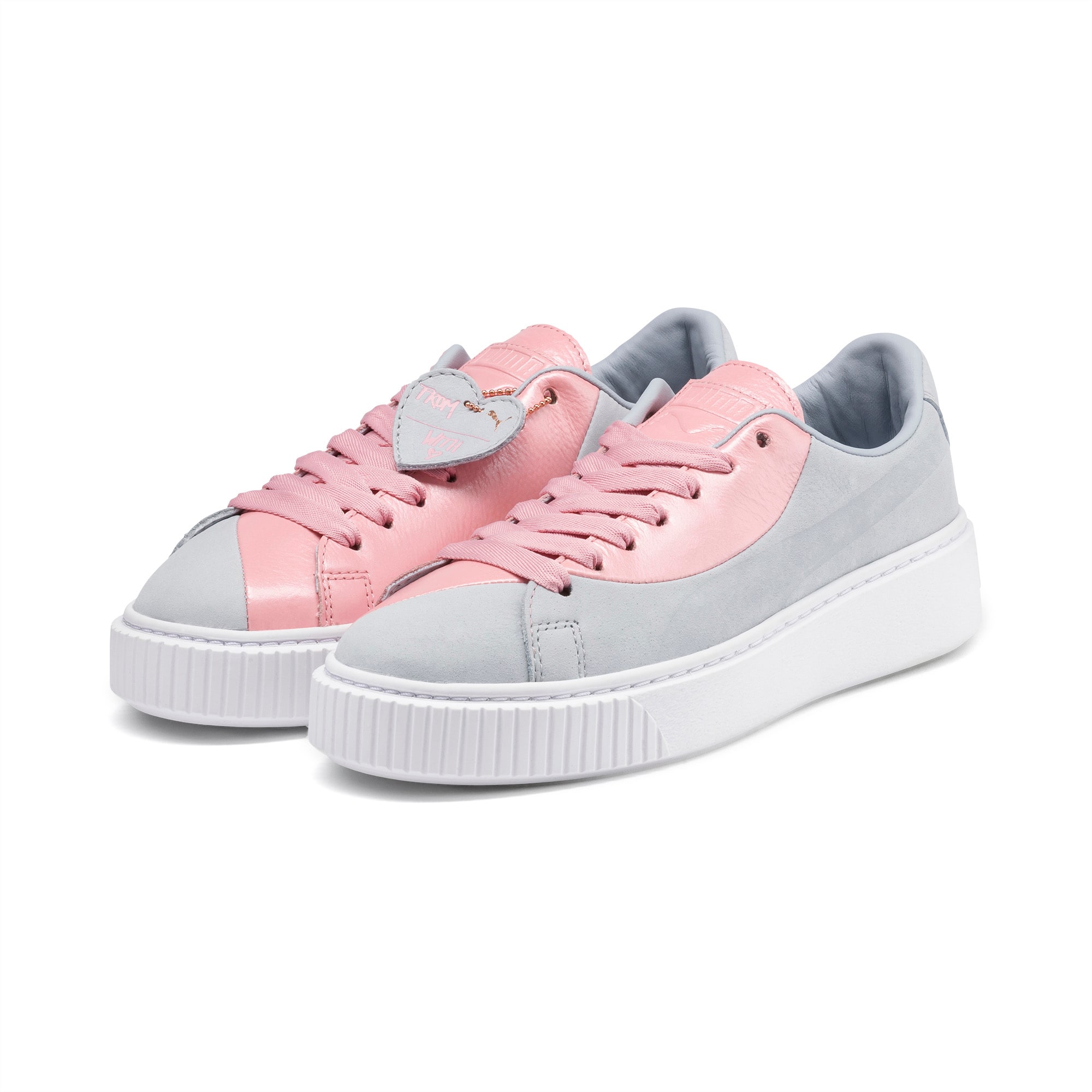 puma basket platform valentine