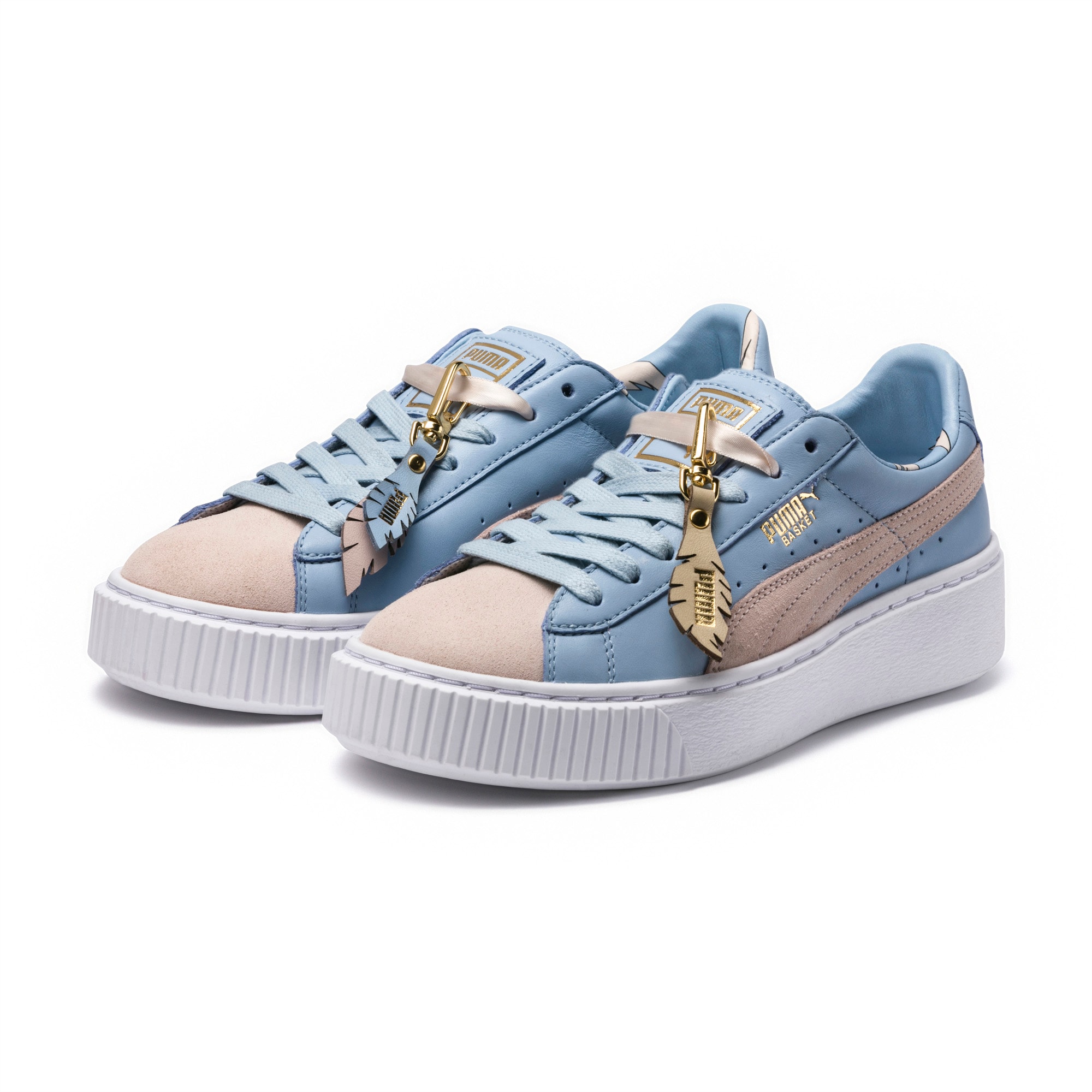 puma platform basket sneakers