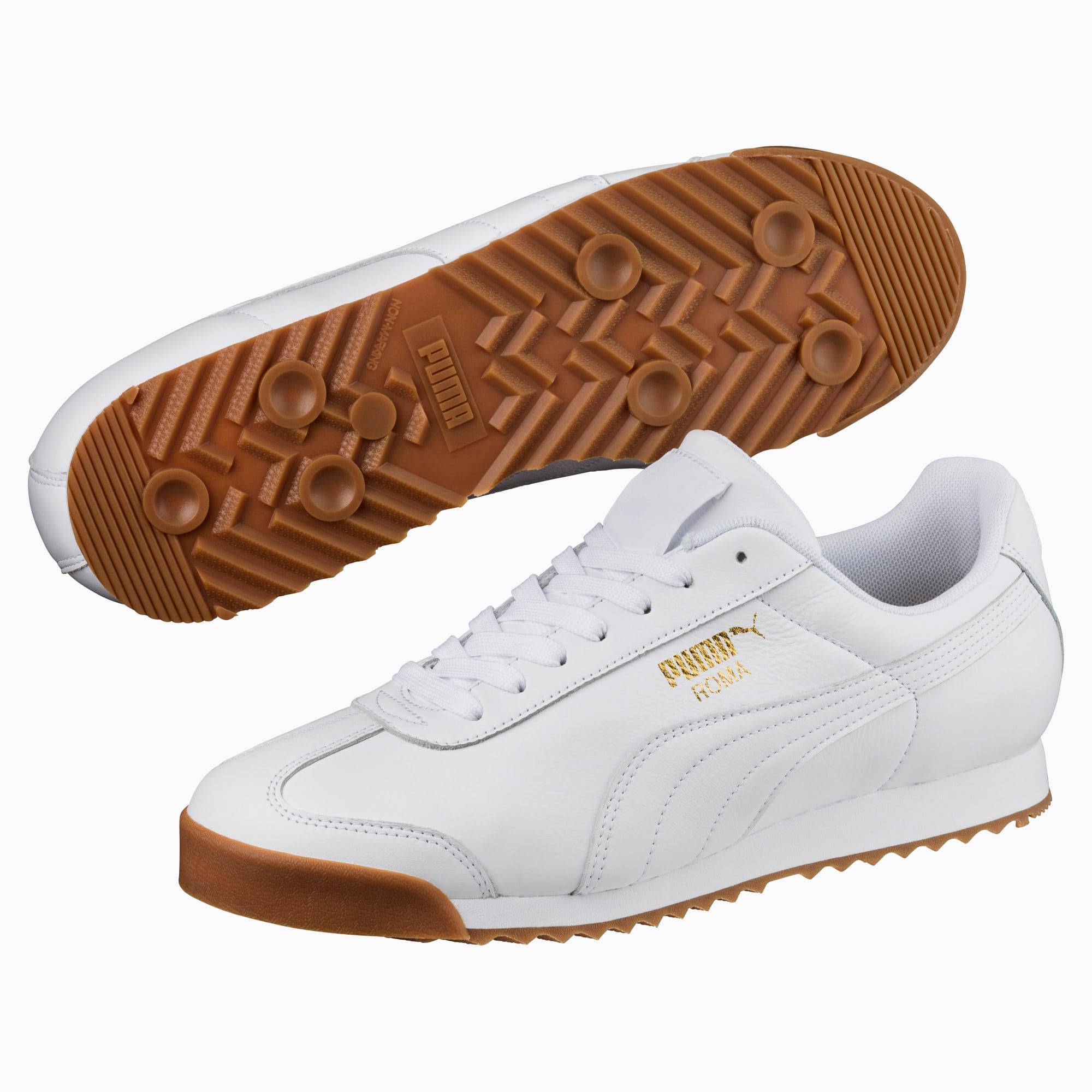 Puma roma classic gum trainers shop
