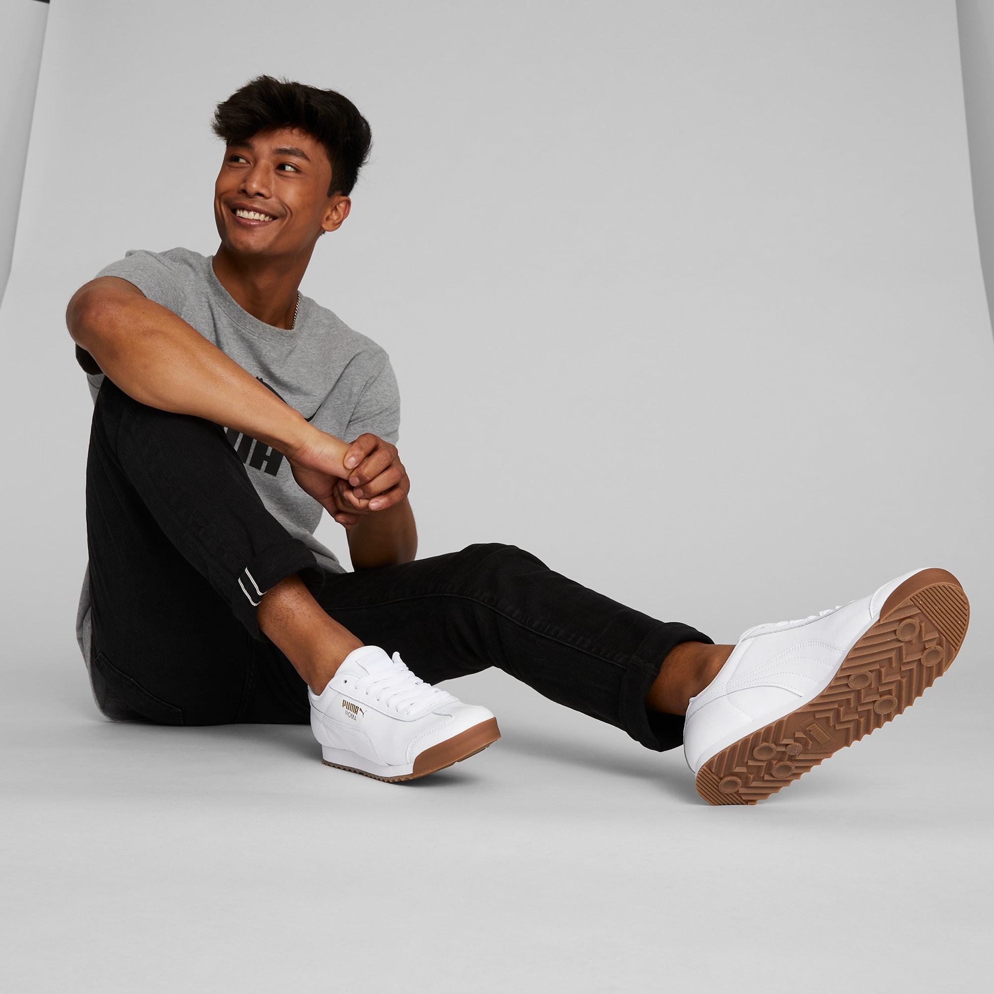 Puma roma leather flannel clearance