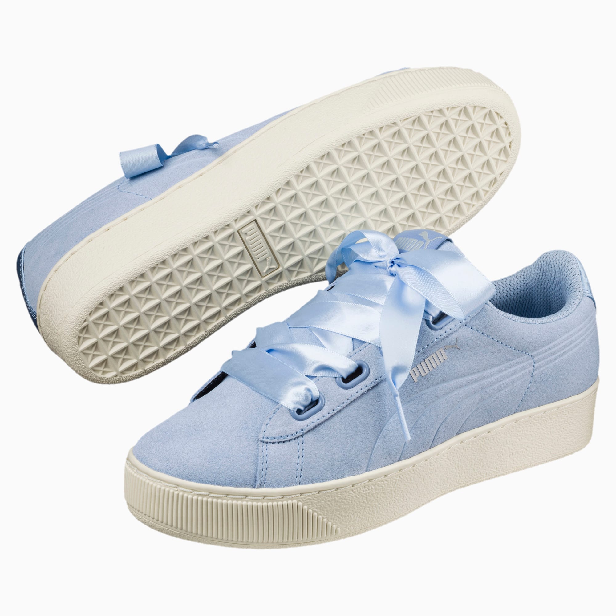 Puma white ribbon shoes on sale