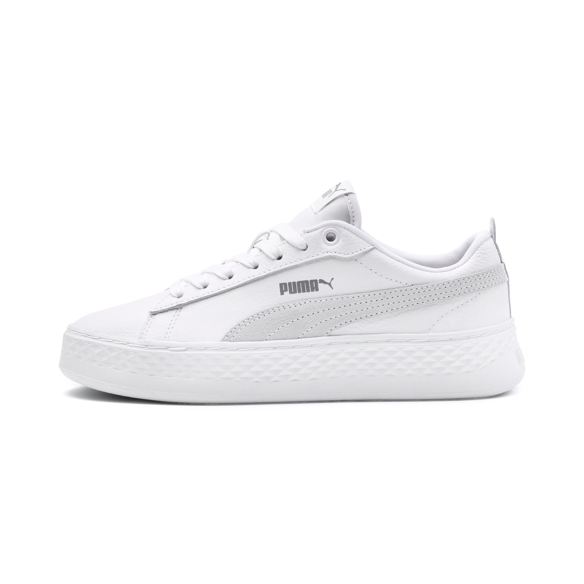 puma smash platform white