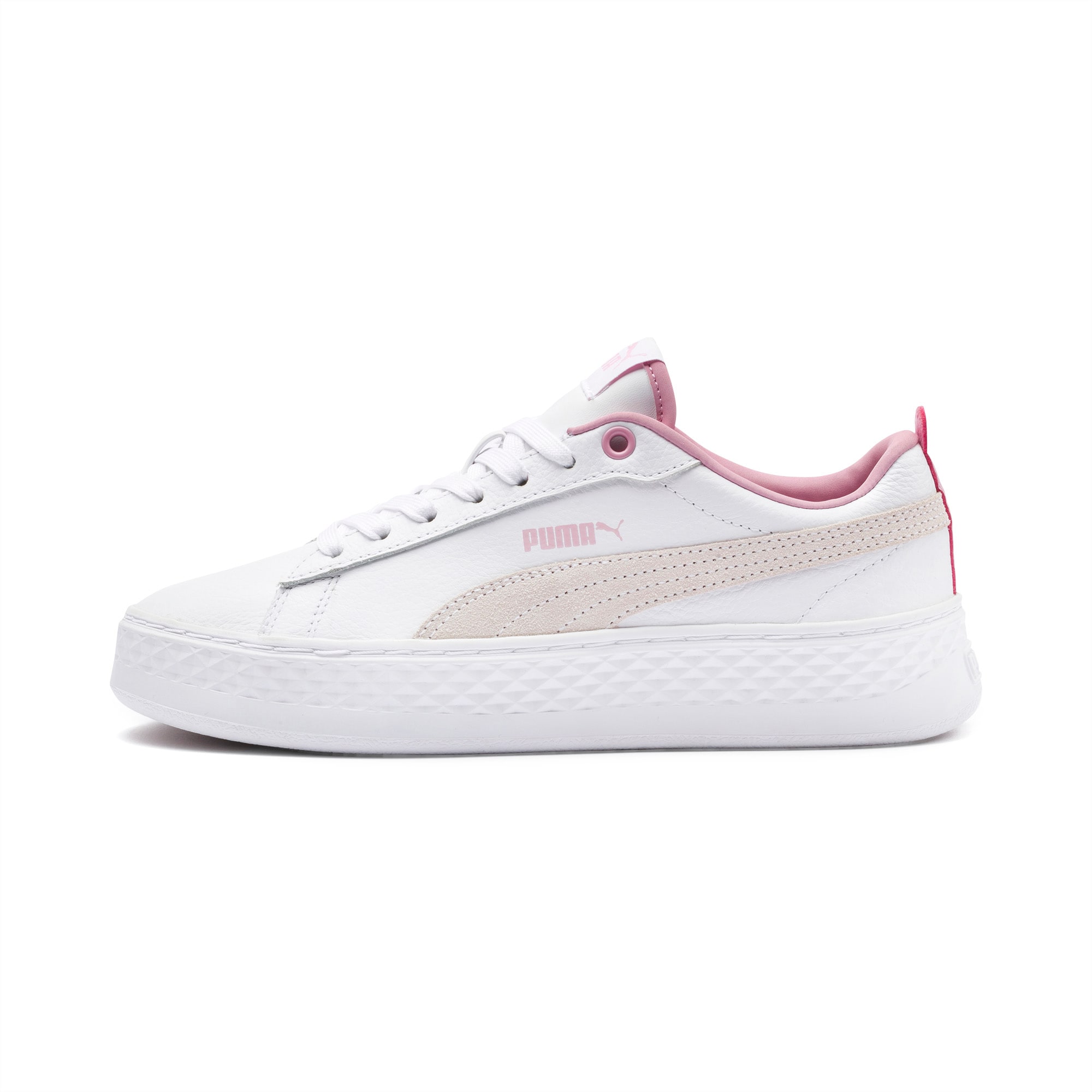 Puma公式 プーマ スマッシュ プラットフォーム L ウィメンズ スニーカー Puma White Pale Pink プーマ レディース スニーカー プーマ