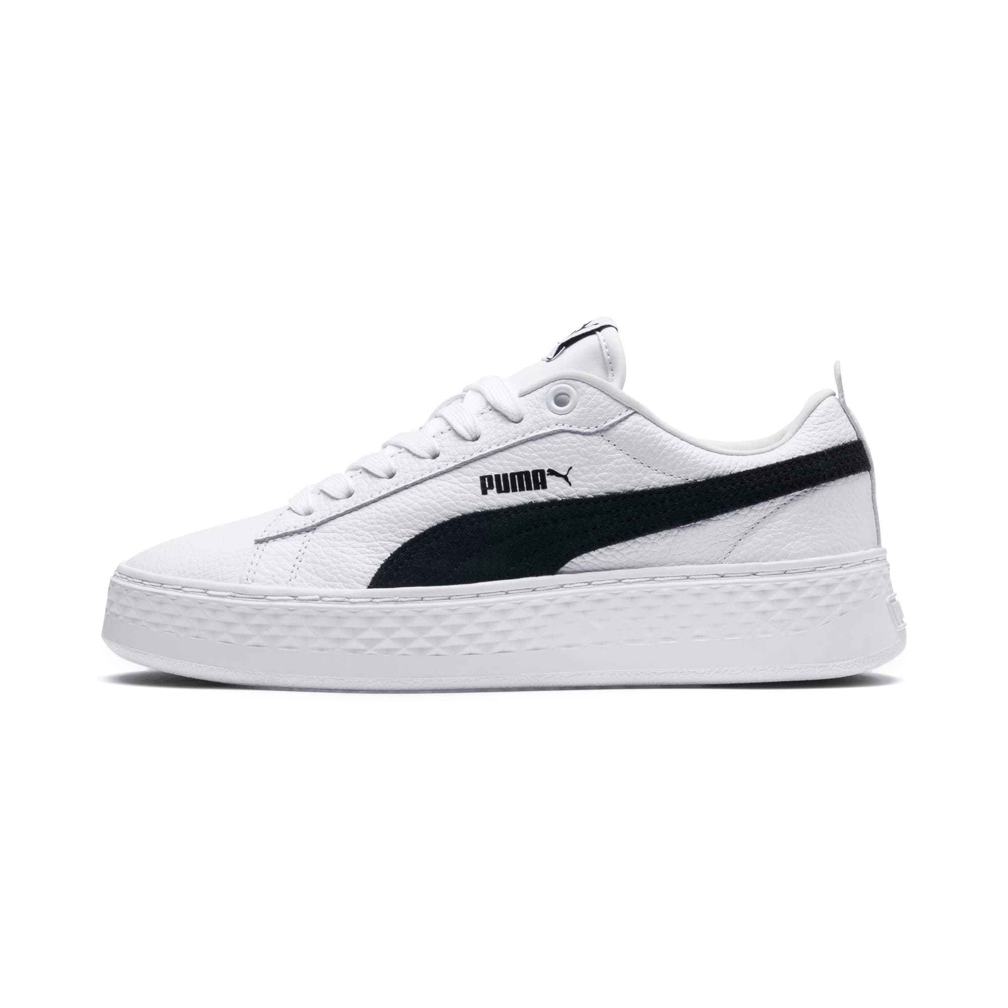 Puma公式 プーマ スマッシュ プラットフォーム L ウィメンズ スニーカー Puma White Puma Black プーマ レディース スニーカー プーマ