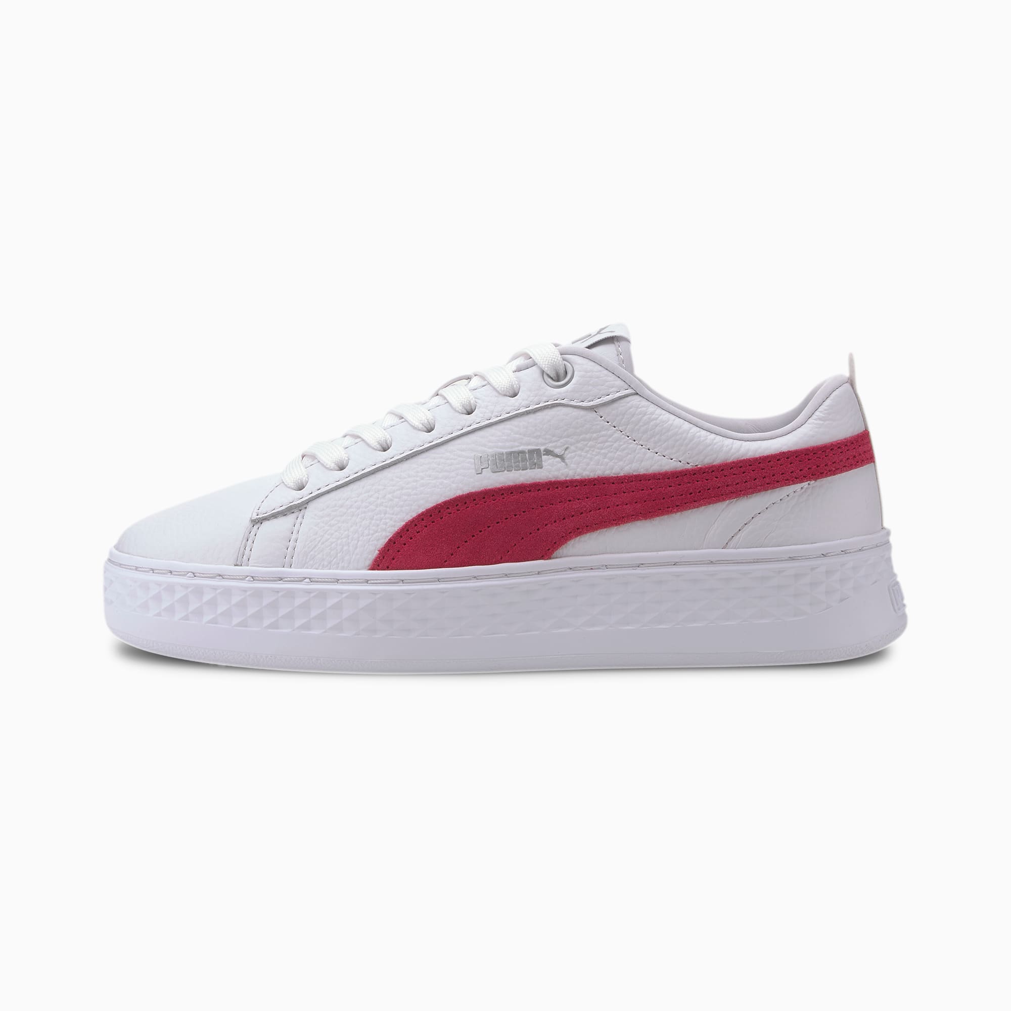 white puma platform sneakers