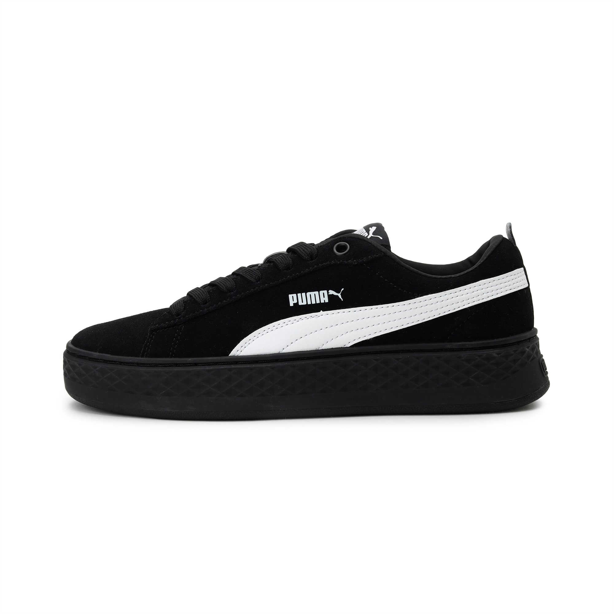 black puma slip on shoes