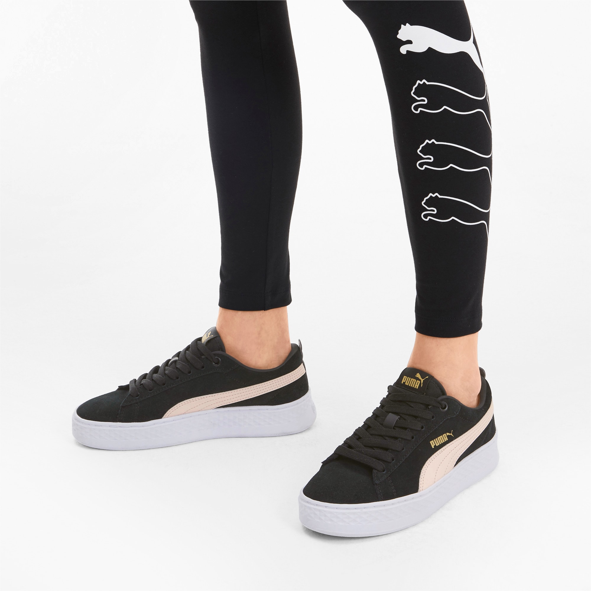 puma smash platform suede trainer