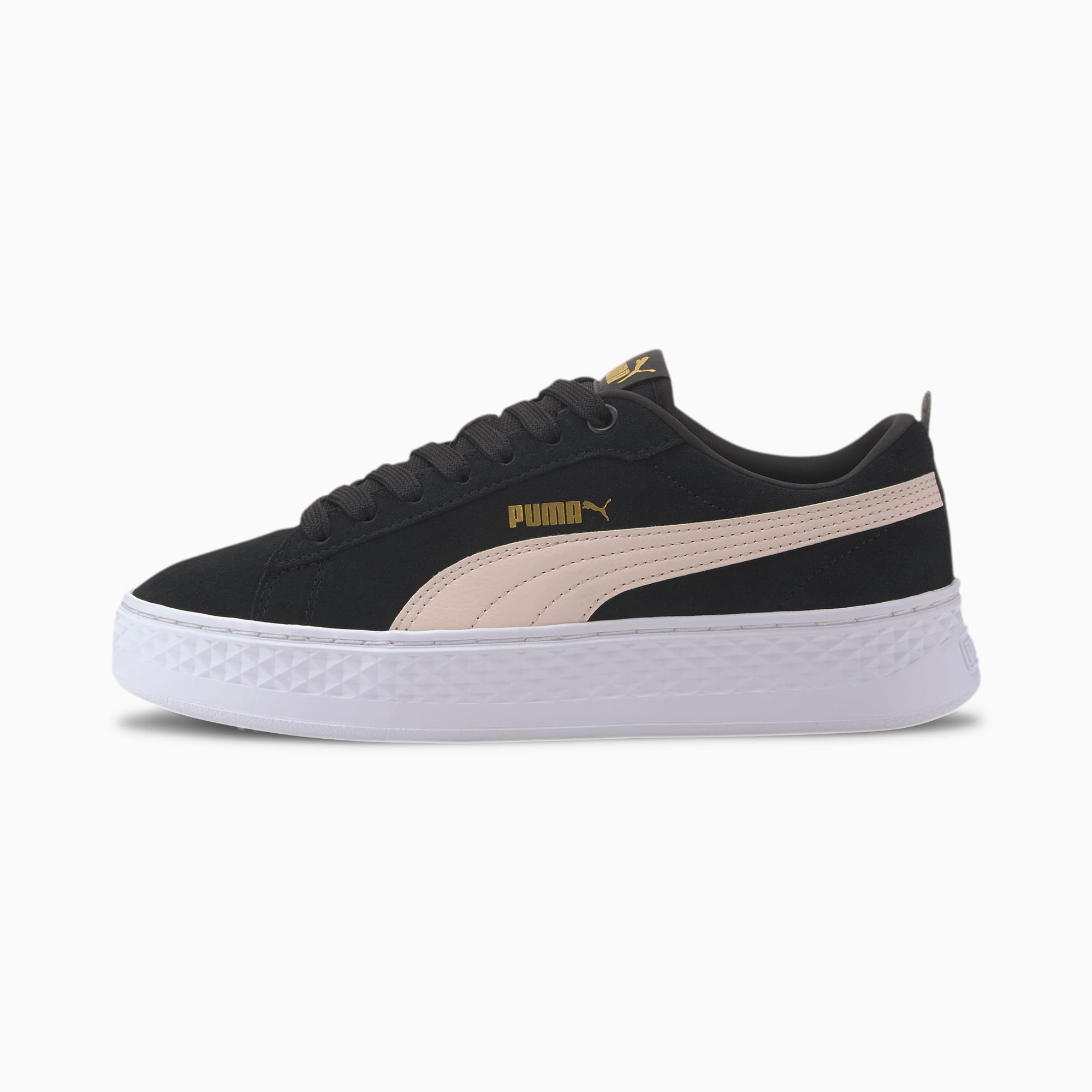 white puma platform sneakers
