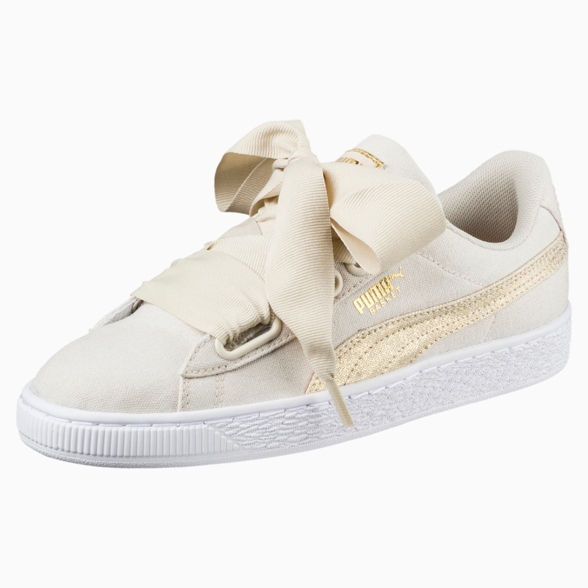 puma basket heart canvas trainer