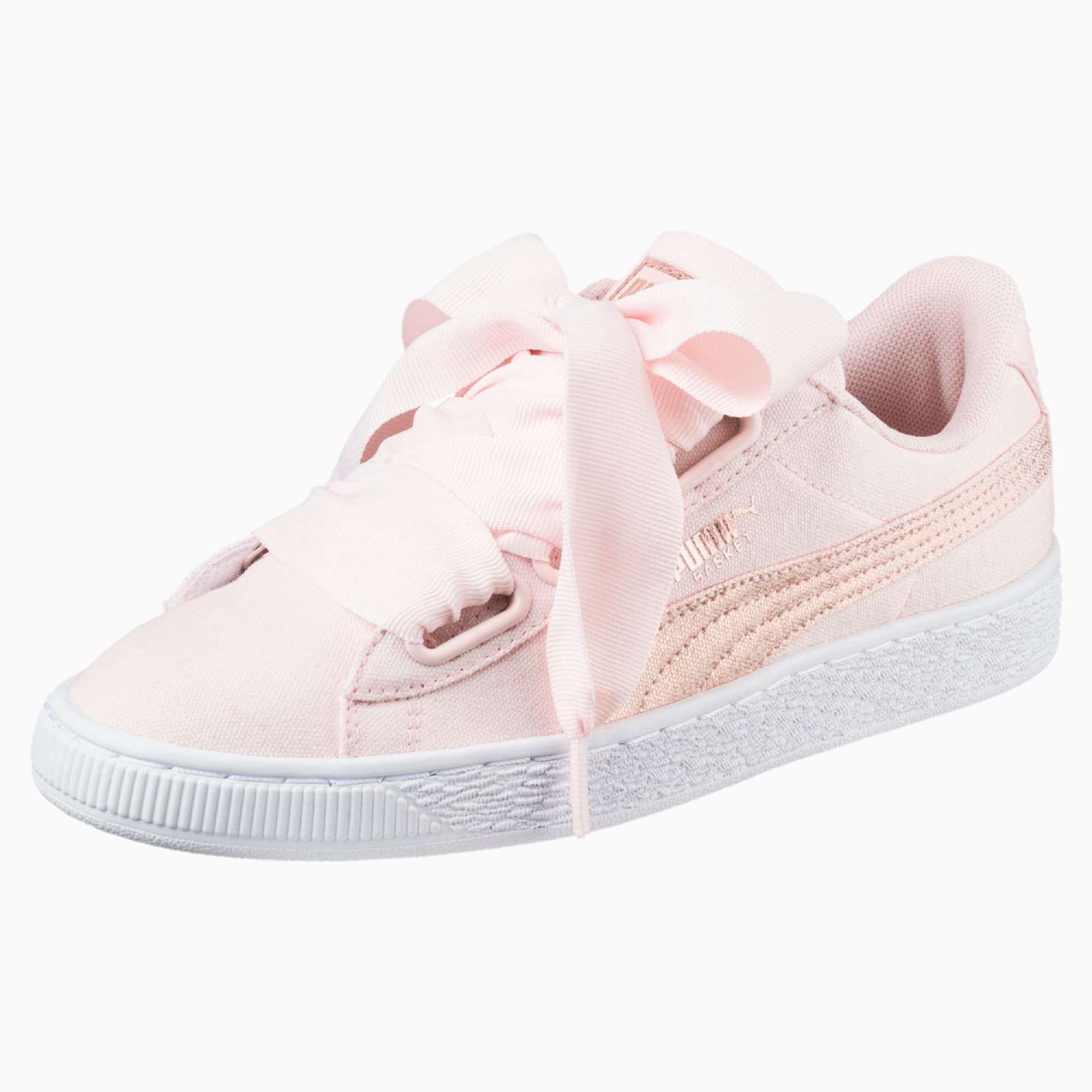 puma basket heart black rose gold