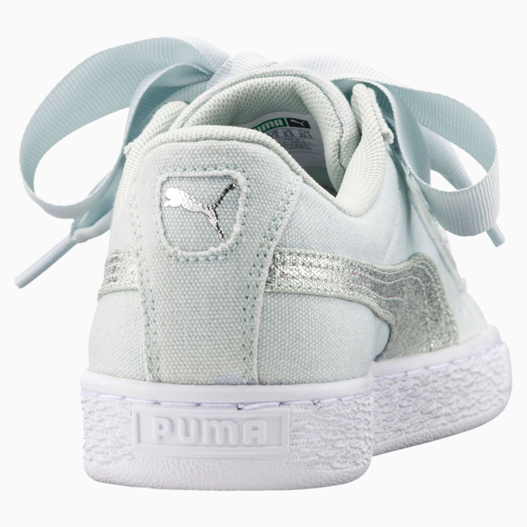 Puma basket heart junior white sale