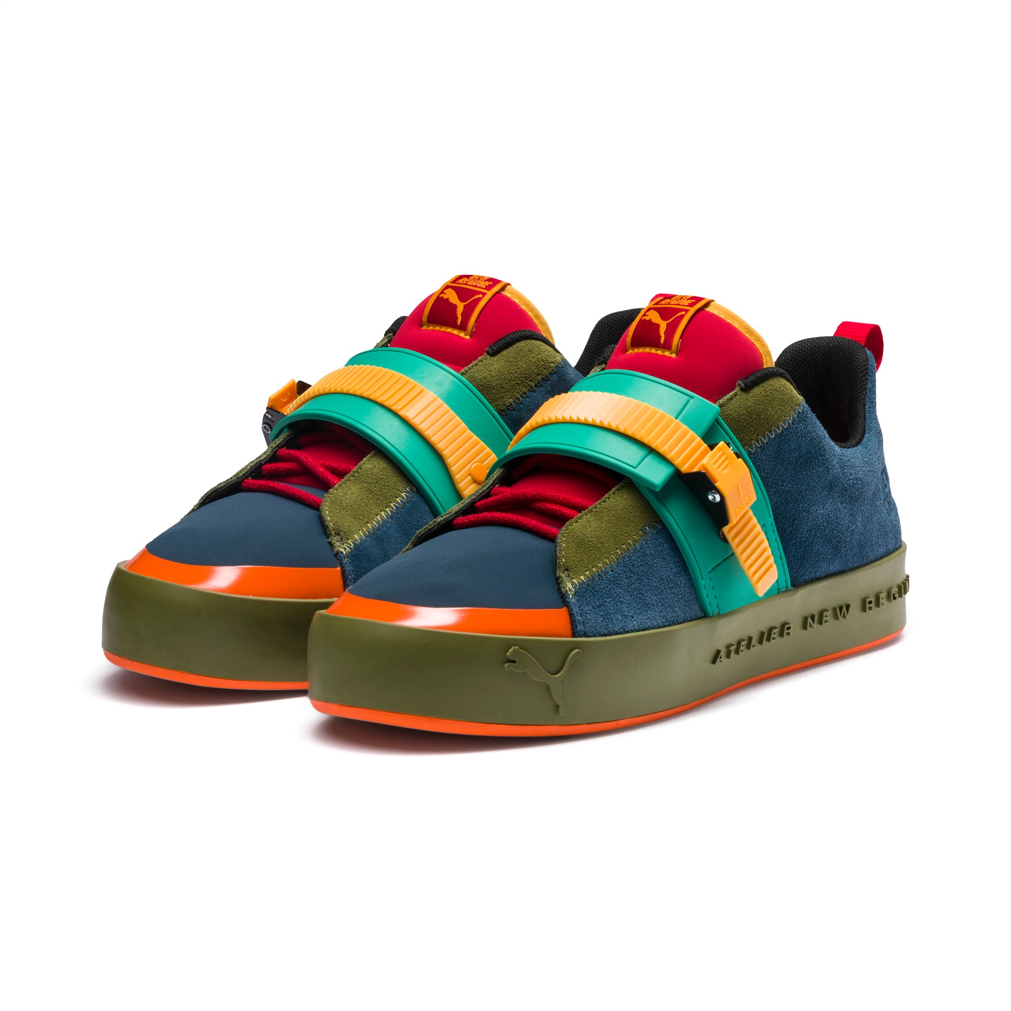 puma x atelier new regime court platform brace sneakers